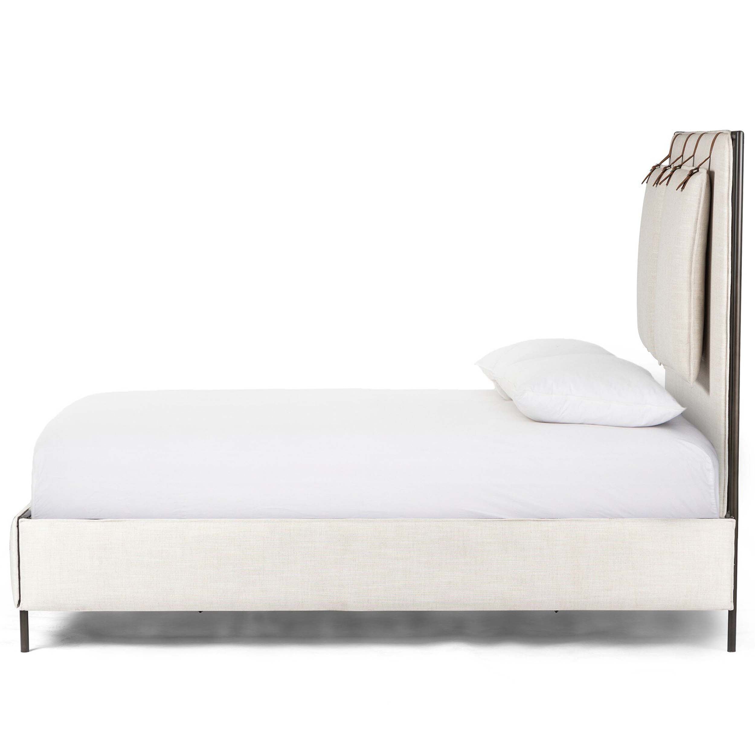Leigh Upholstered Bed, Hockney Ivory