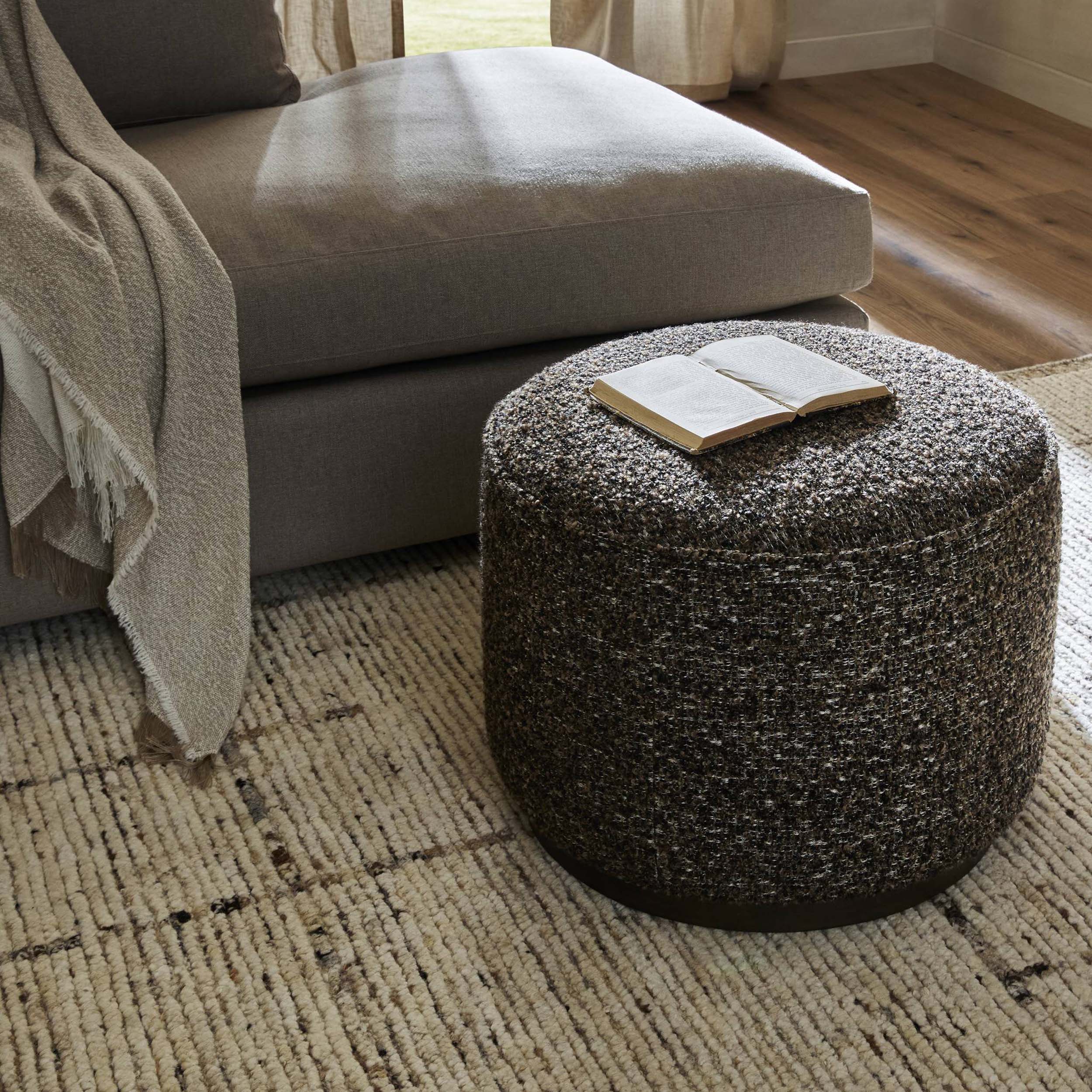 Sinclair Round Ottoman, Ivan Granite