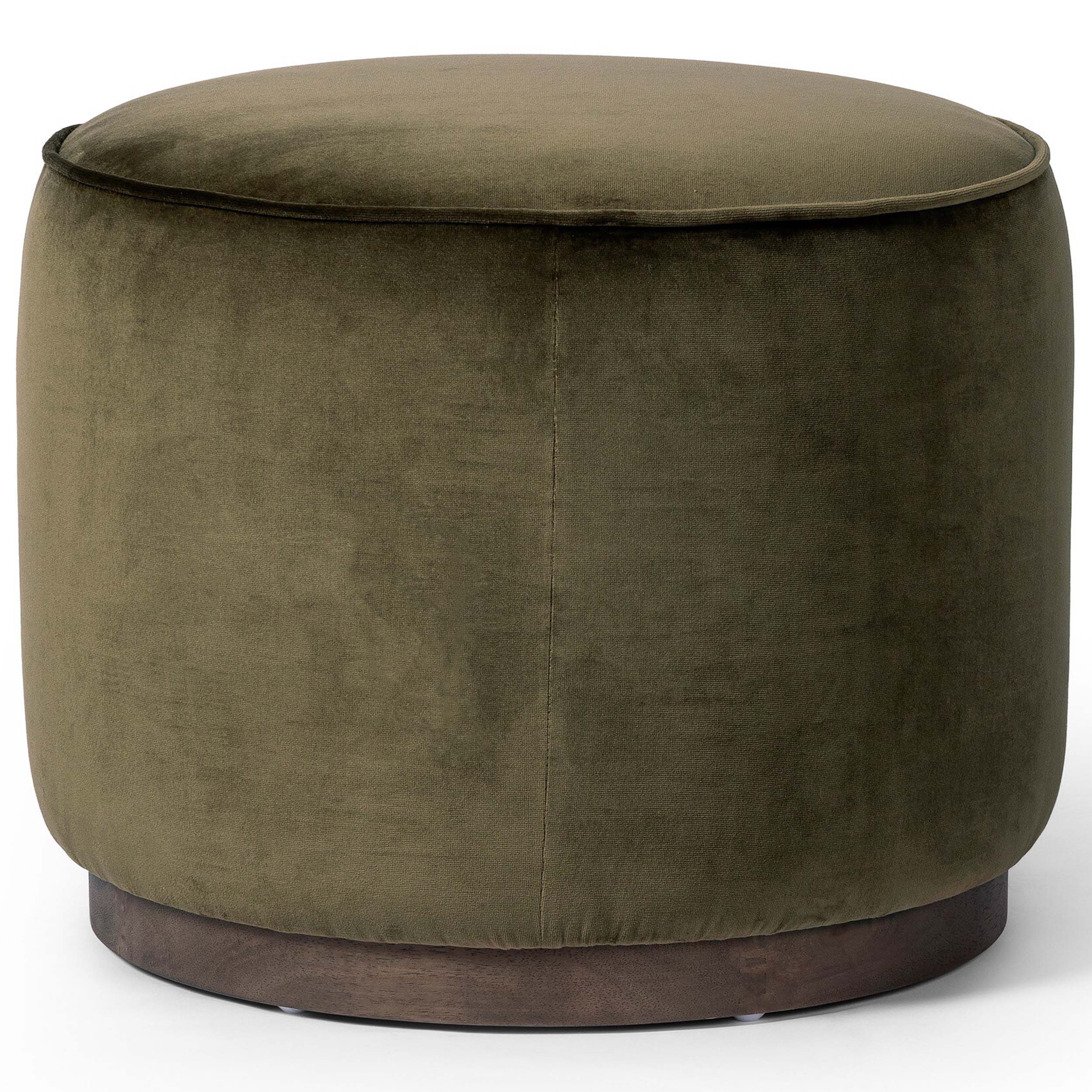 Sinclair Round Ottoman, Surrey Olive