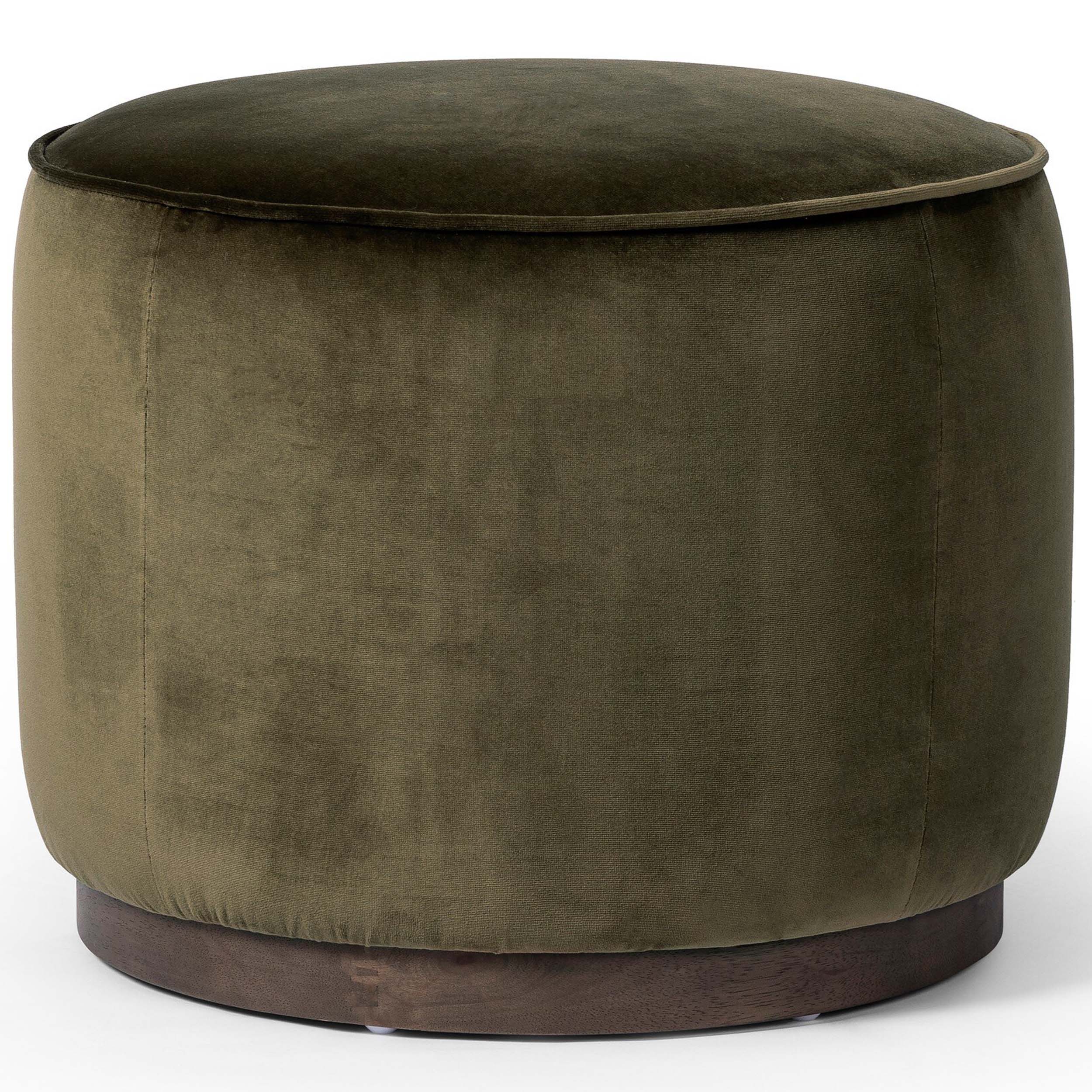 Sinclair Round Ottoman, Surrey Olive