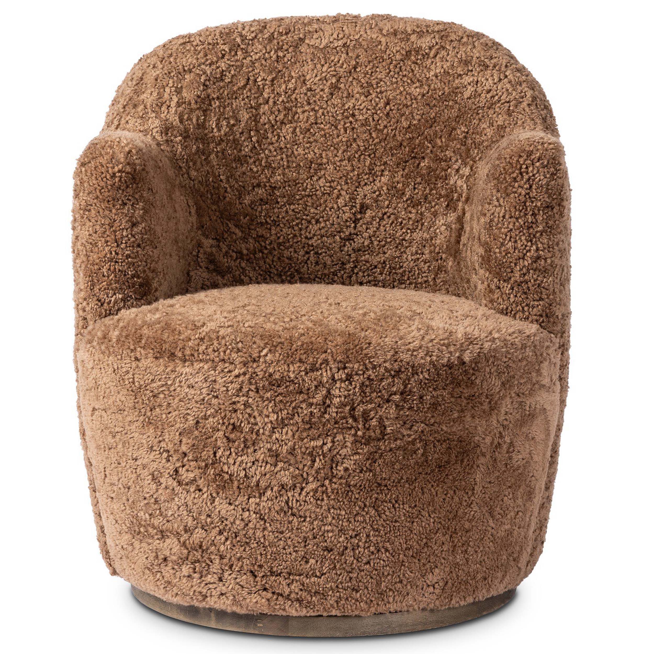 Aurora Swivel Chair, Amber Shearling