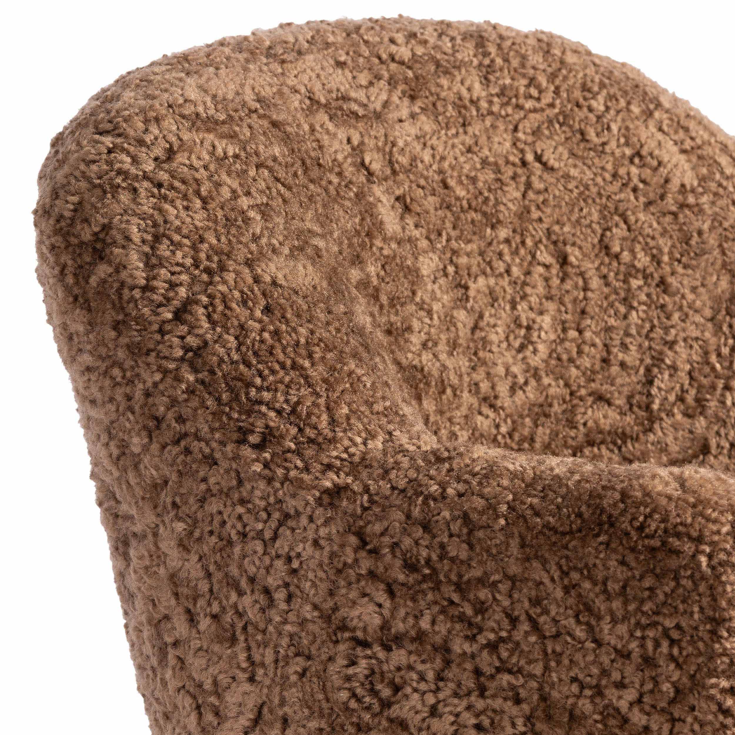 Aurora Swivel Chair, Amber Shearling