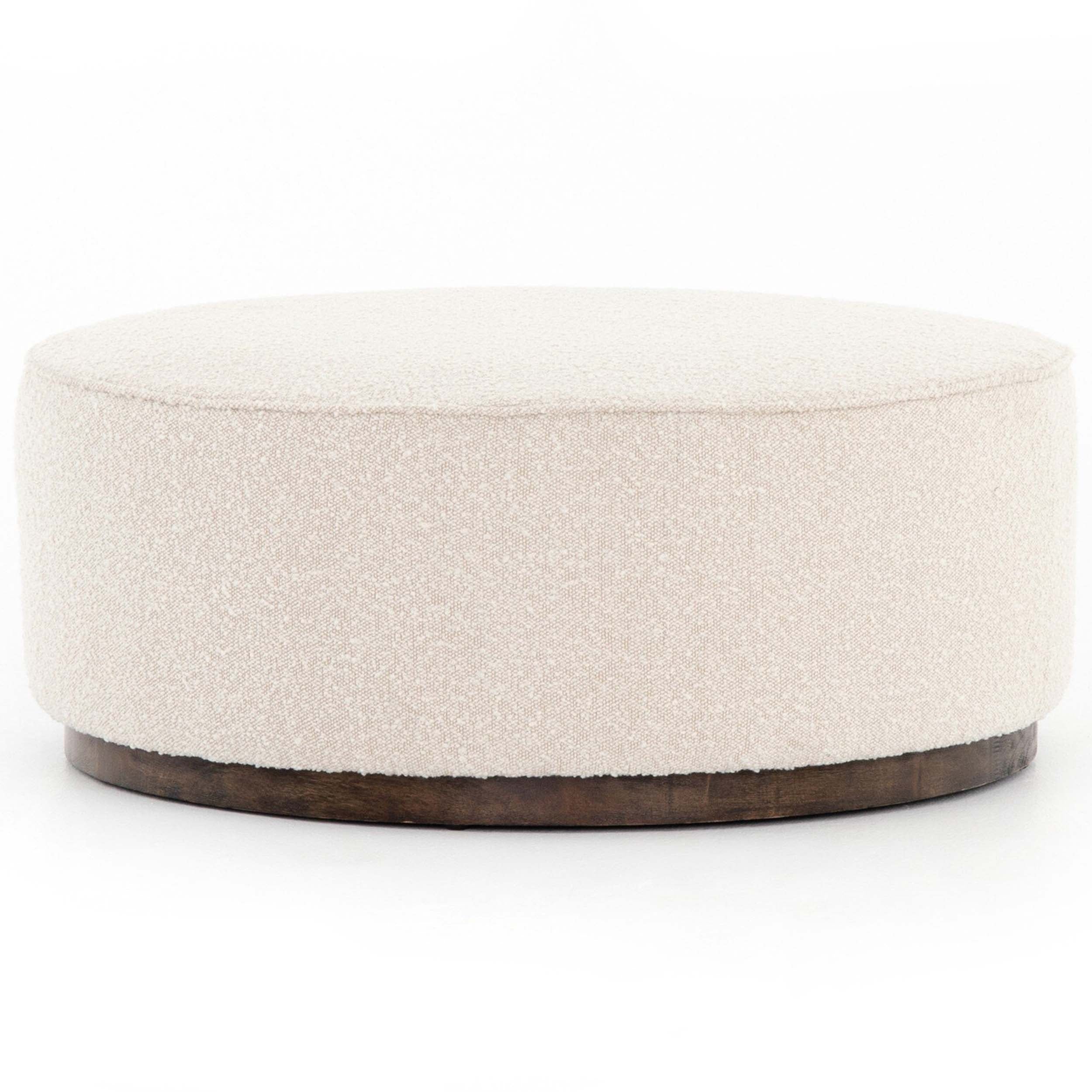 Sinclair Large Round Ottoman, Knoll Natural