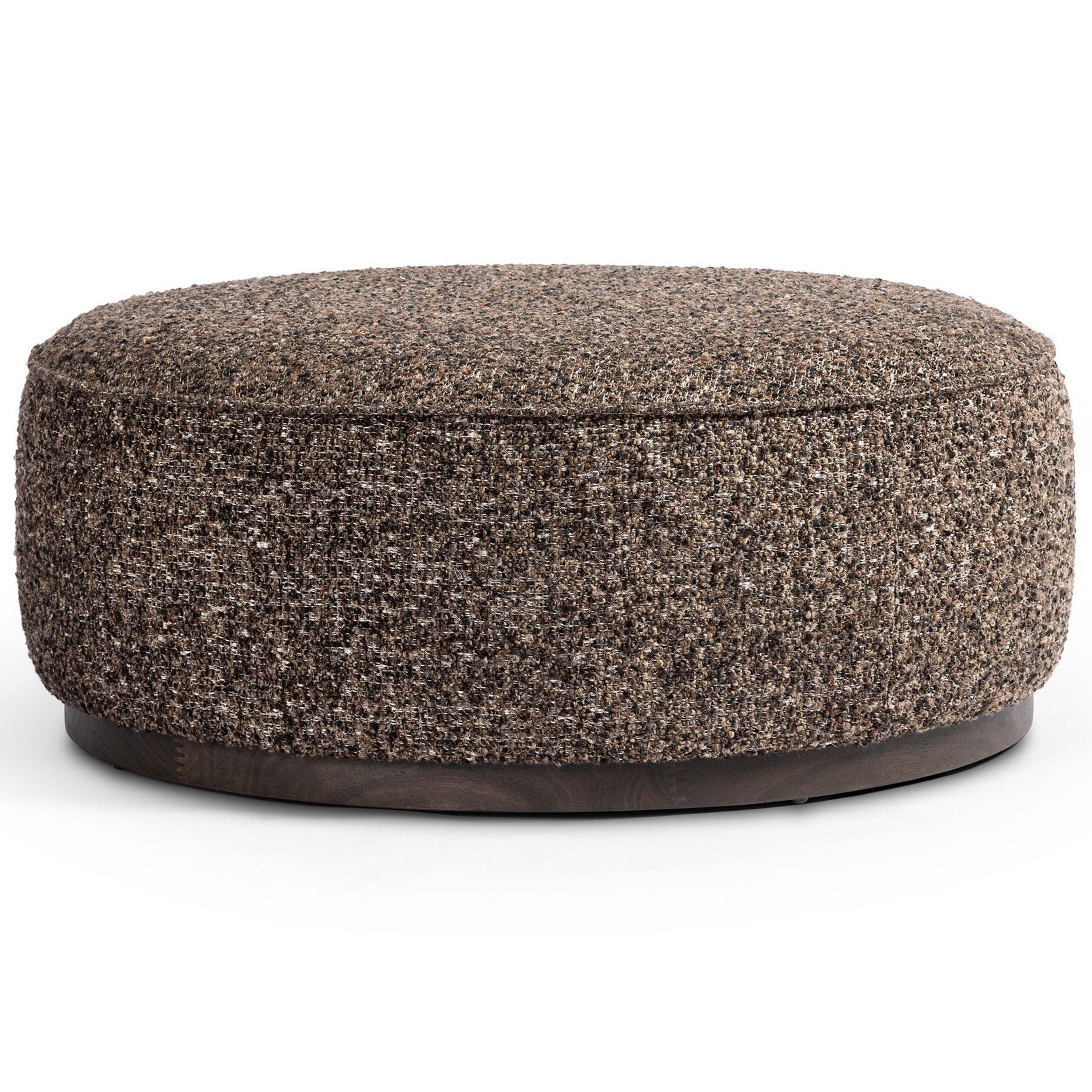 Sinclair Large Round Ottoman, Ivan Granite