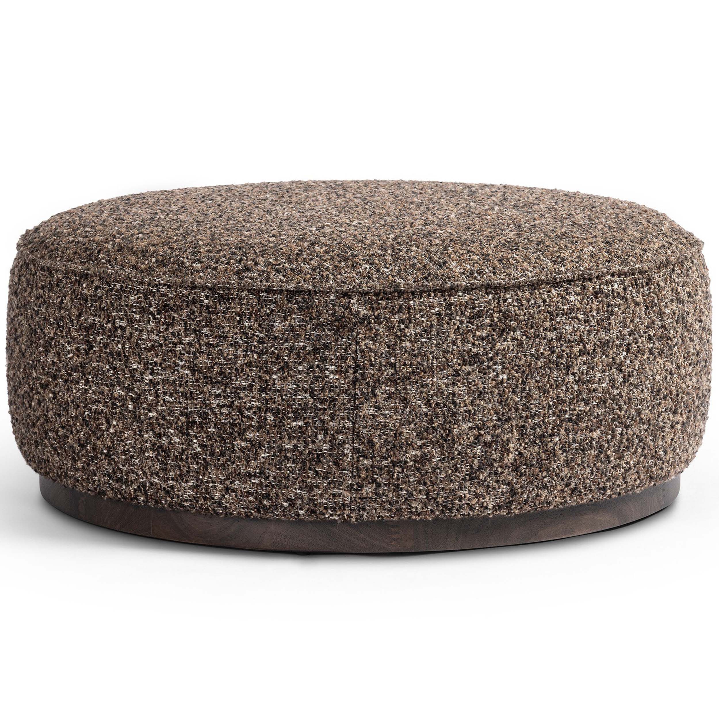 Sinclair Large Round Ottoman, Ivan Granite