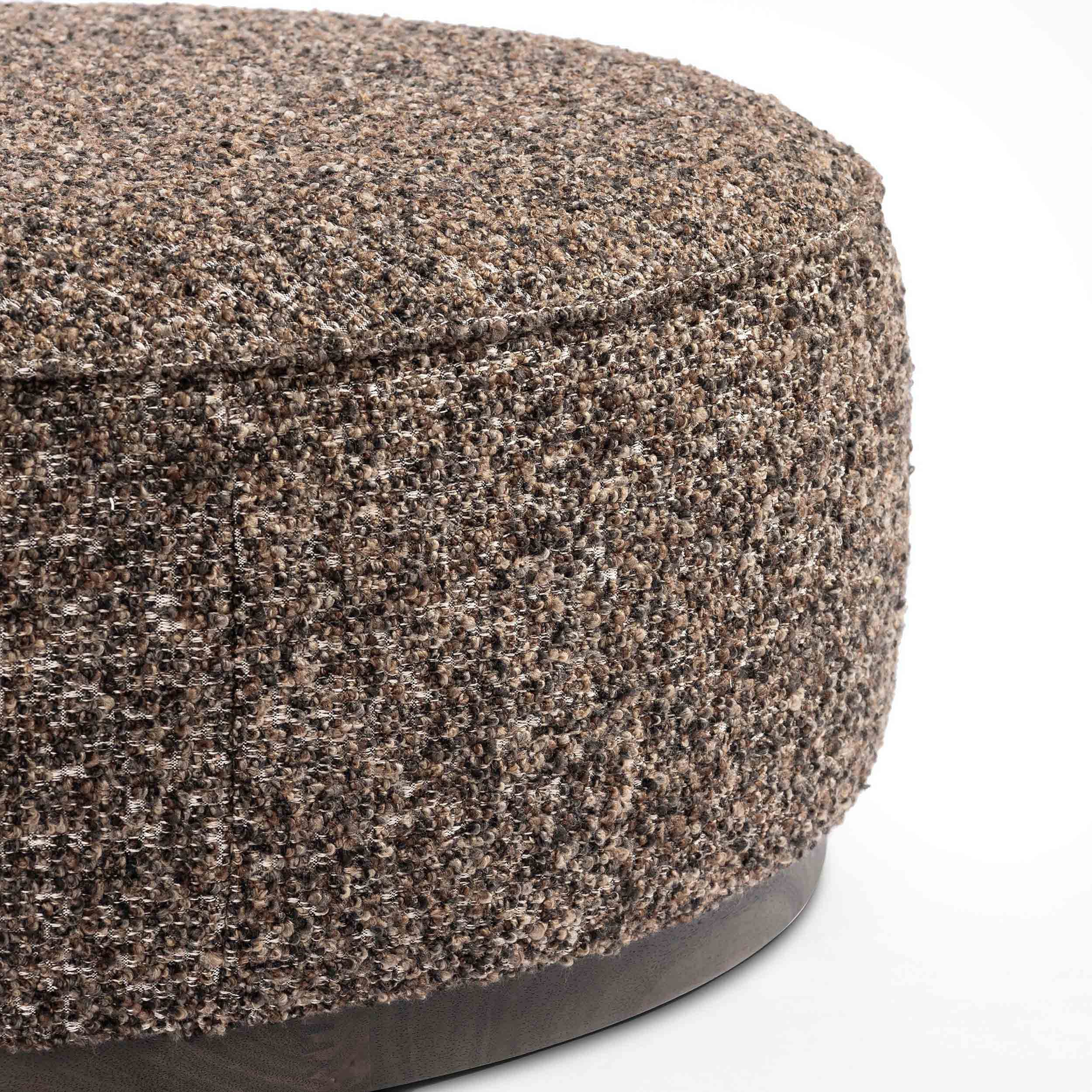 Sinclair Large Round Ottoman, Ivan Granite