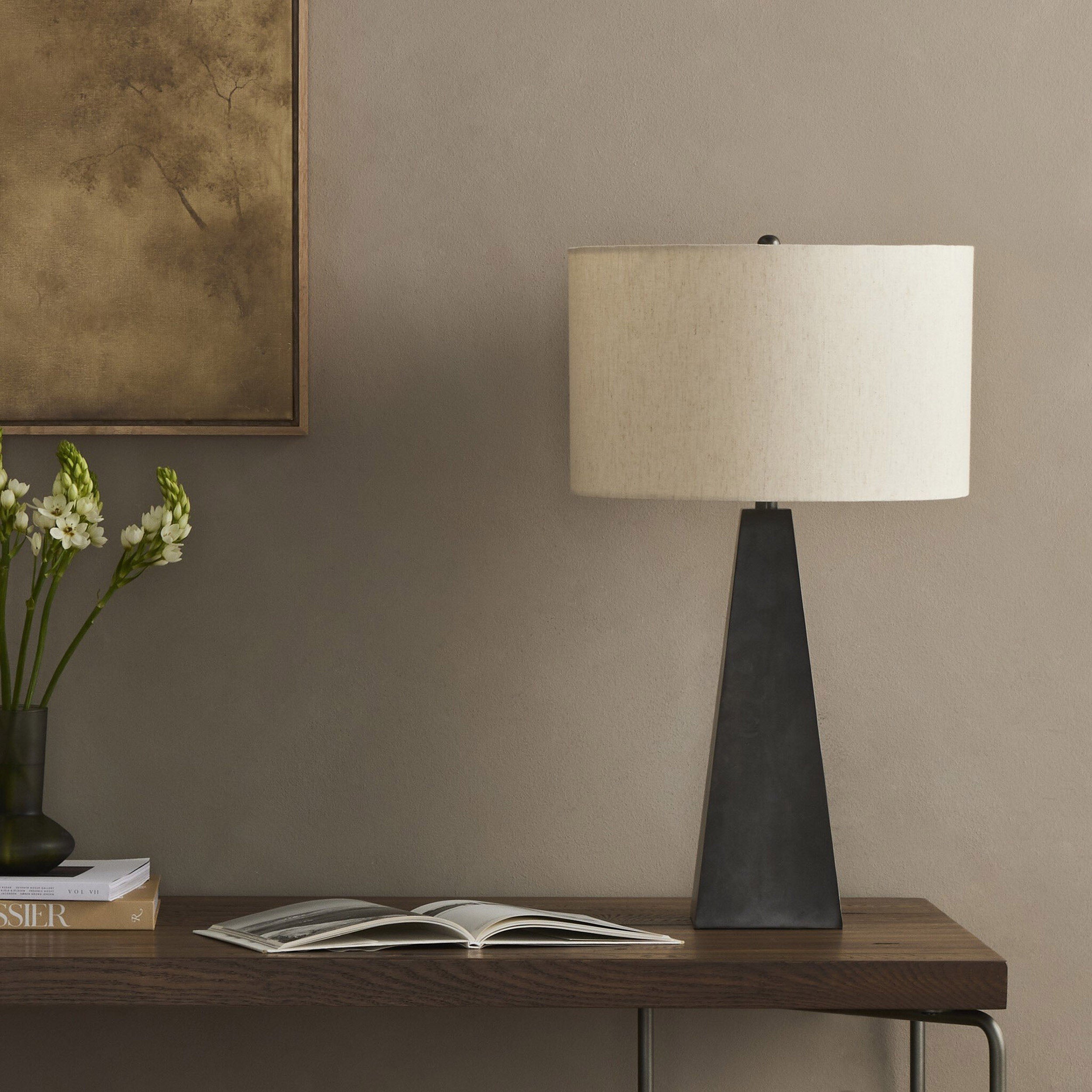 Leander Table Lamp, Dark Antique Pewter