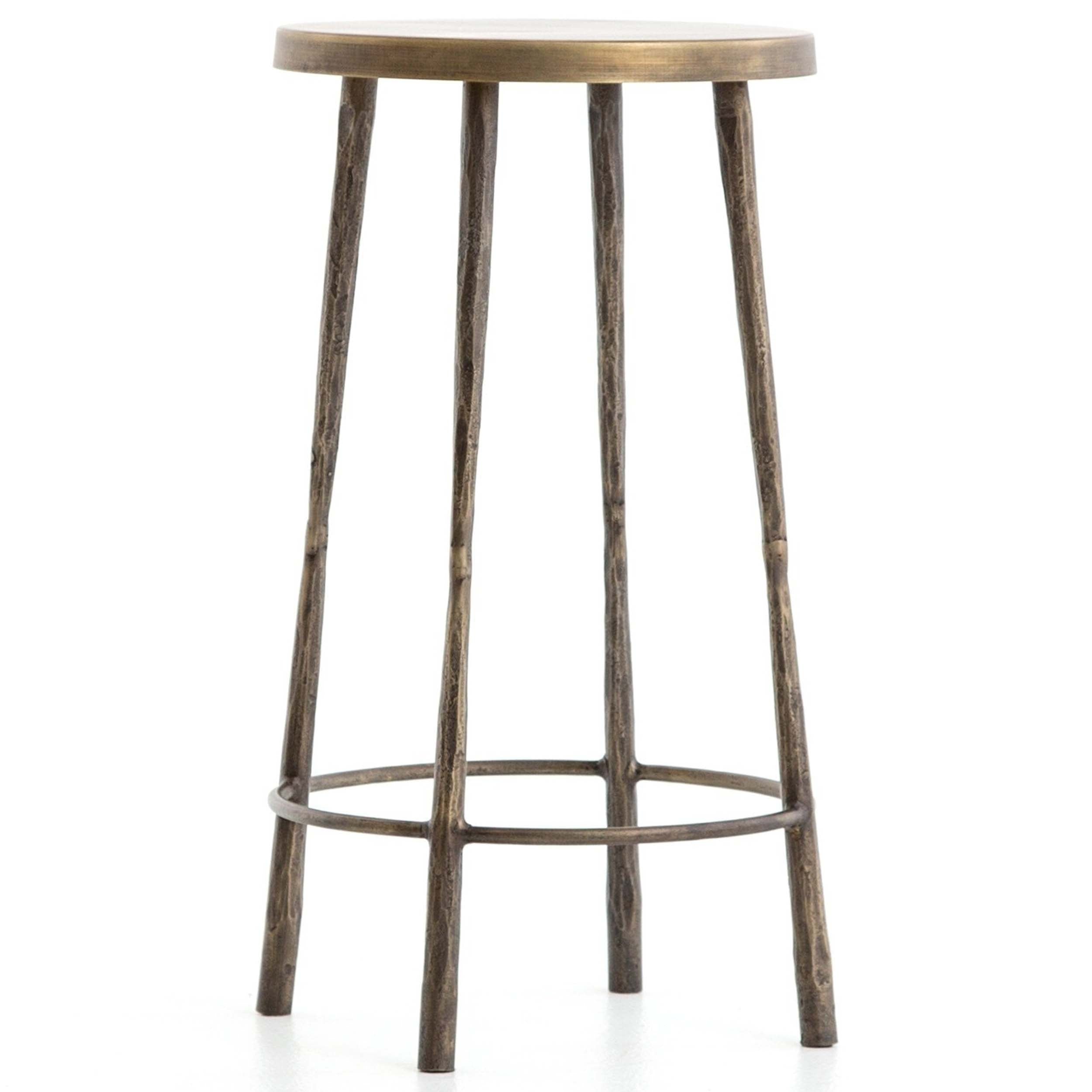 Westwood Bar + Counter Stool, Tapered Hammered Aged Brass