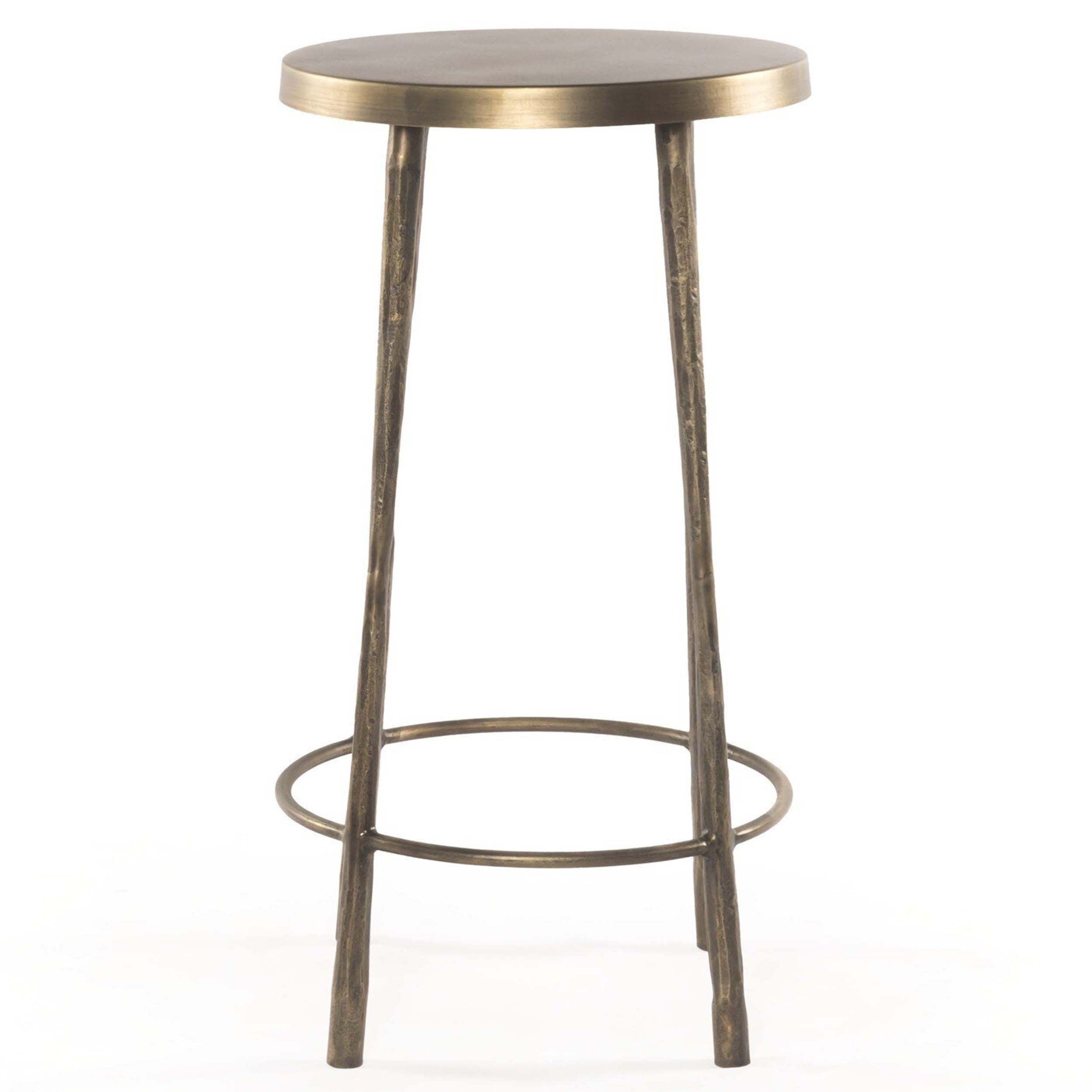 Westwood Bar + Counter Stool, Tapered Hammered Aged Brass