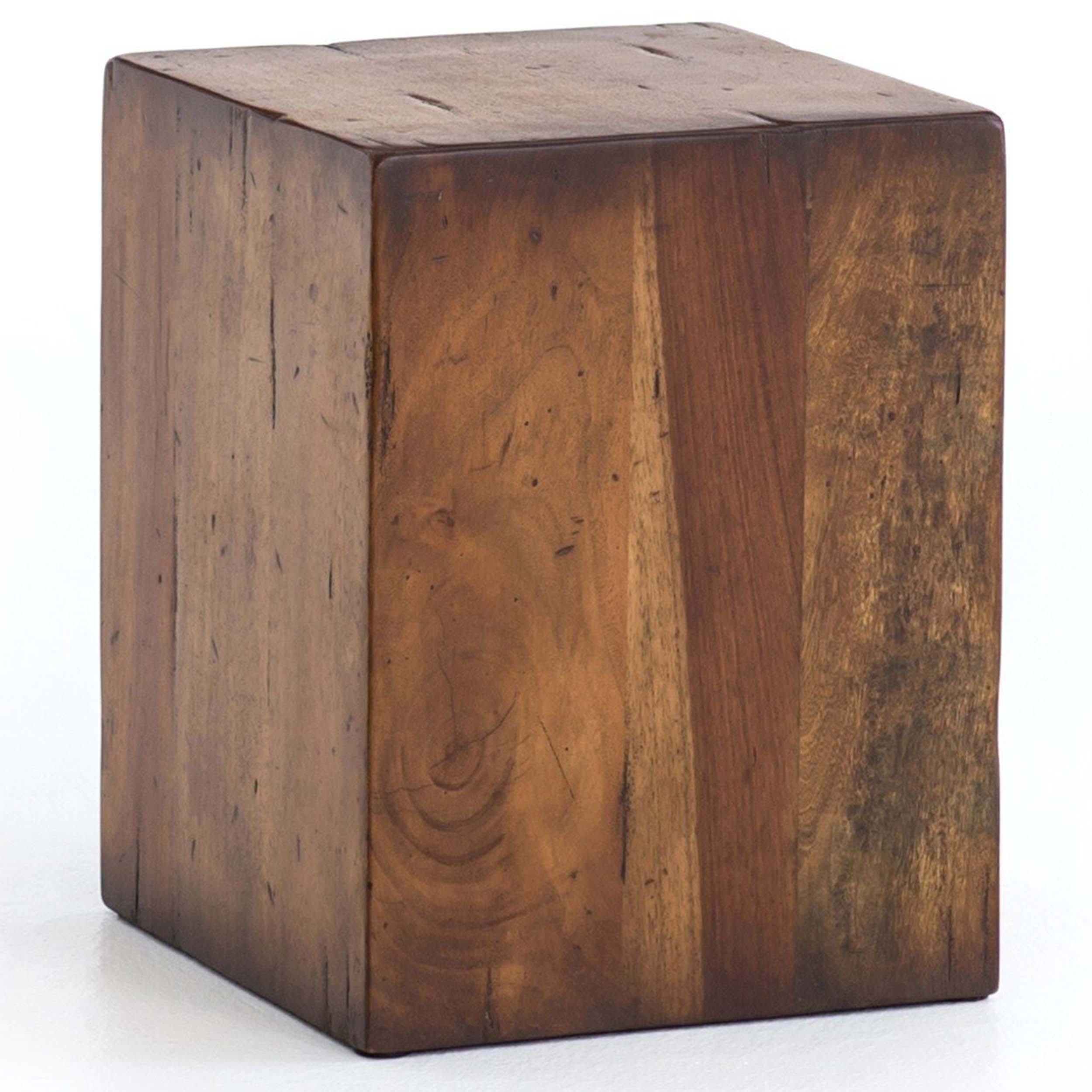 Duncan End Table, Reclaimed Fruitwood