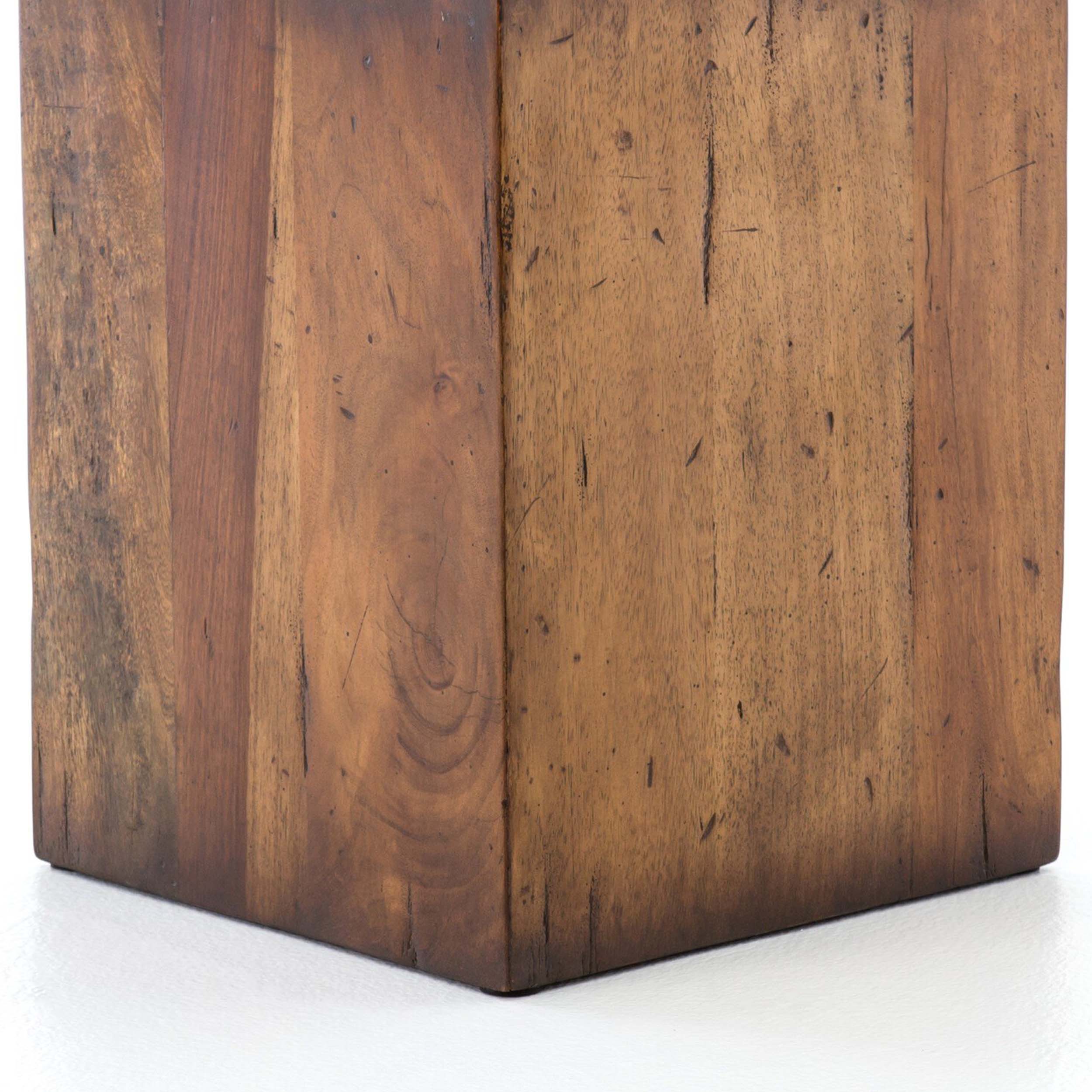 Duncan End Table, Reclaimed Fruitwood