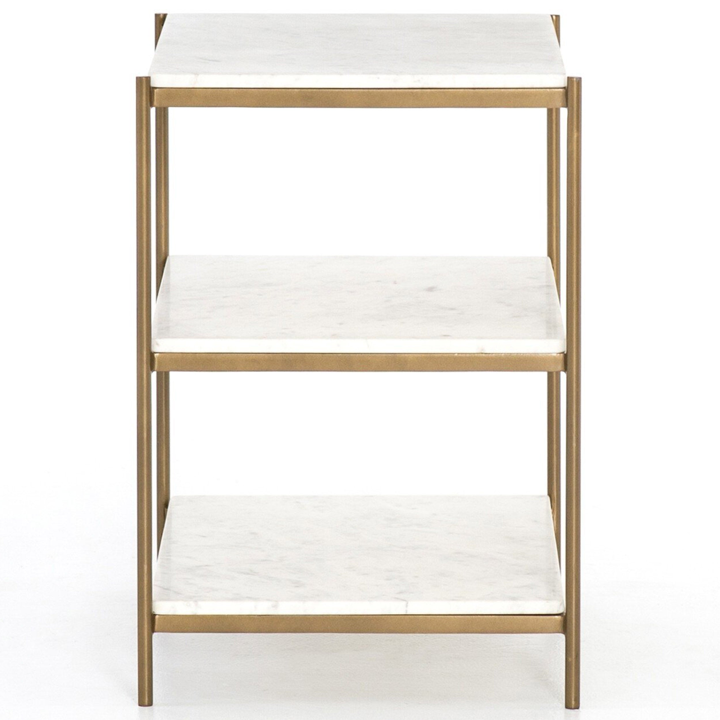 Felix Nightstand, Antique Brass