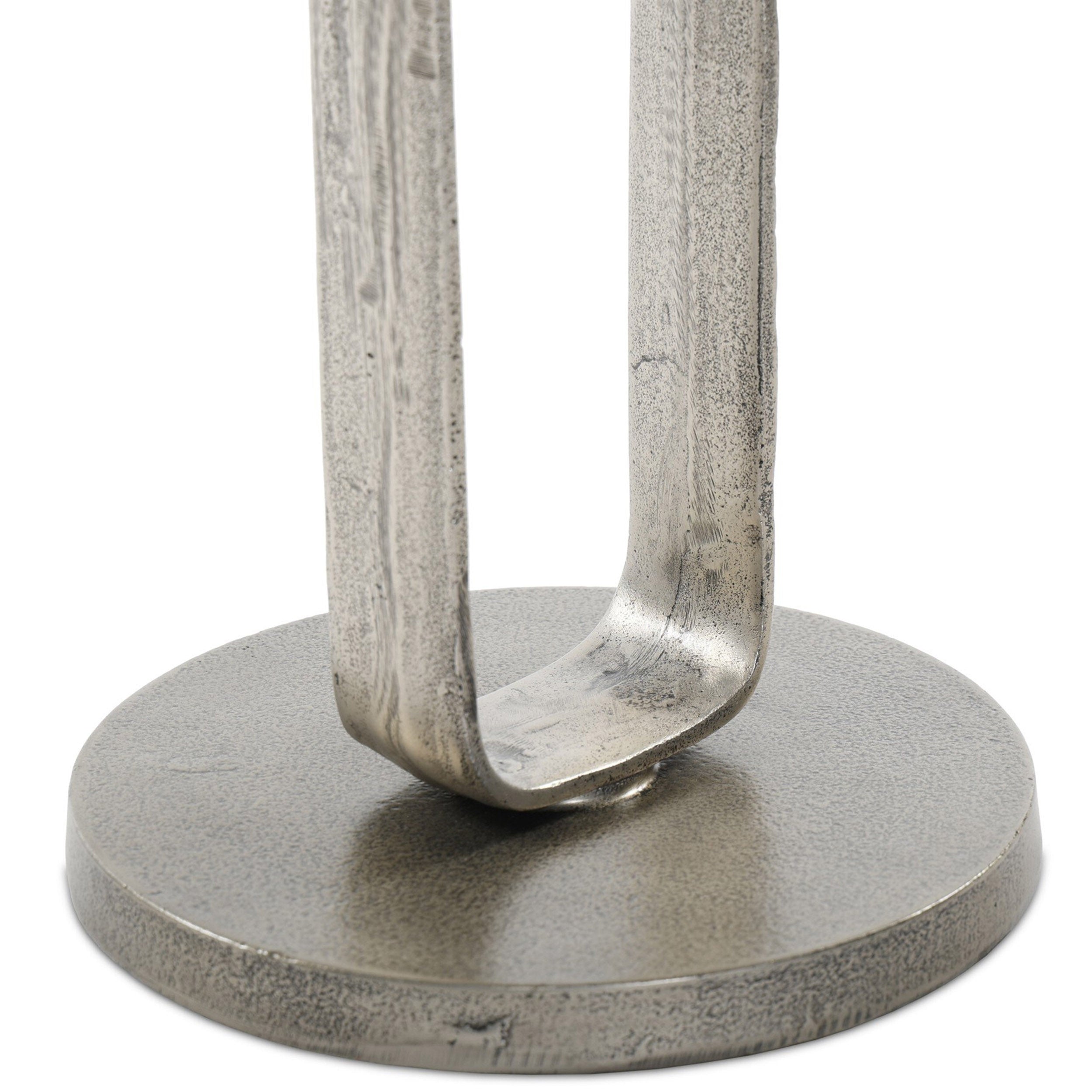 Douglas End Table, Raw Antique Nickel