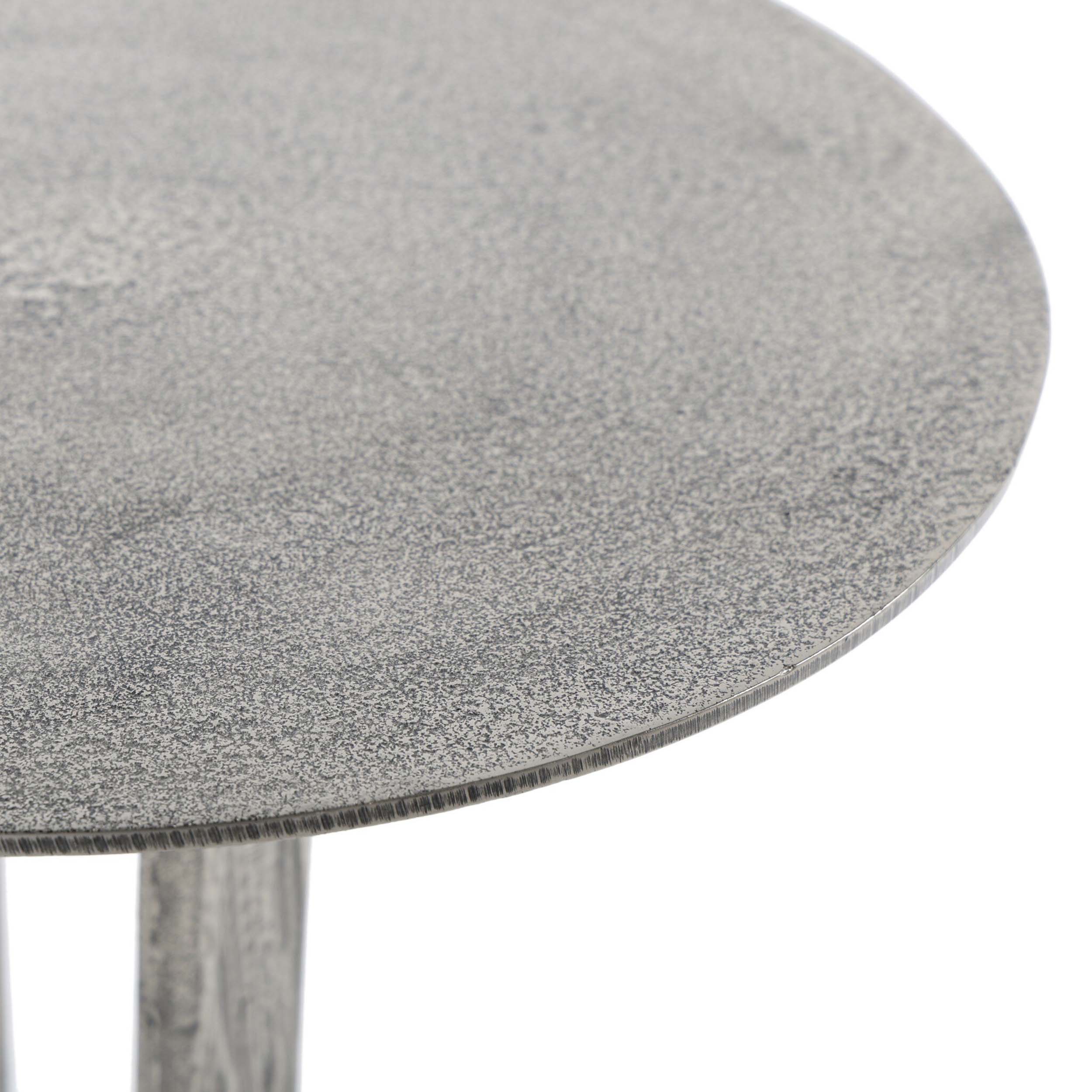 Douglas End Table, Raw Antique Nickel