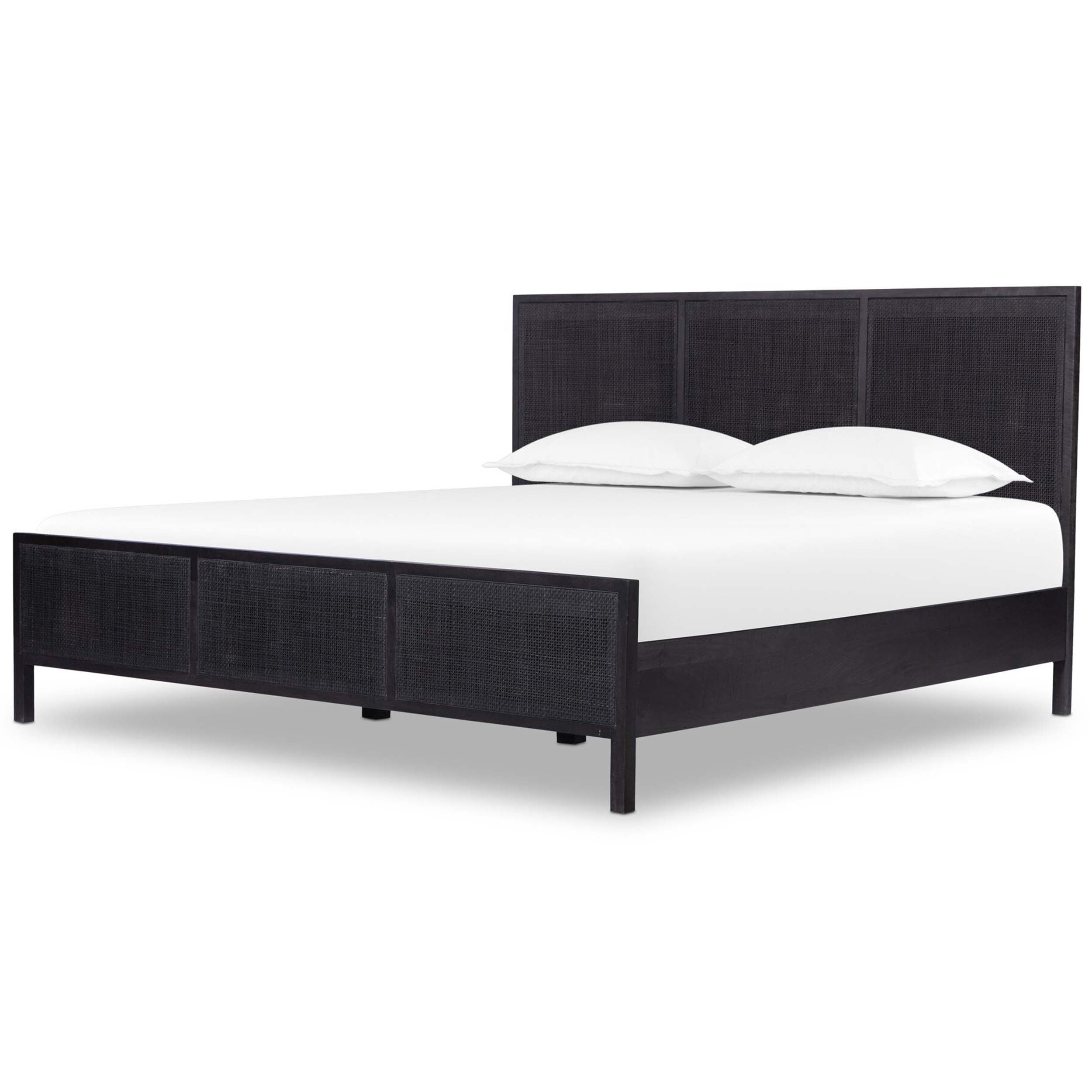 Sydney Bed, Black Wash/Black Cane