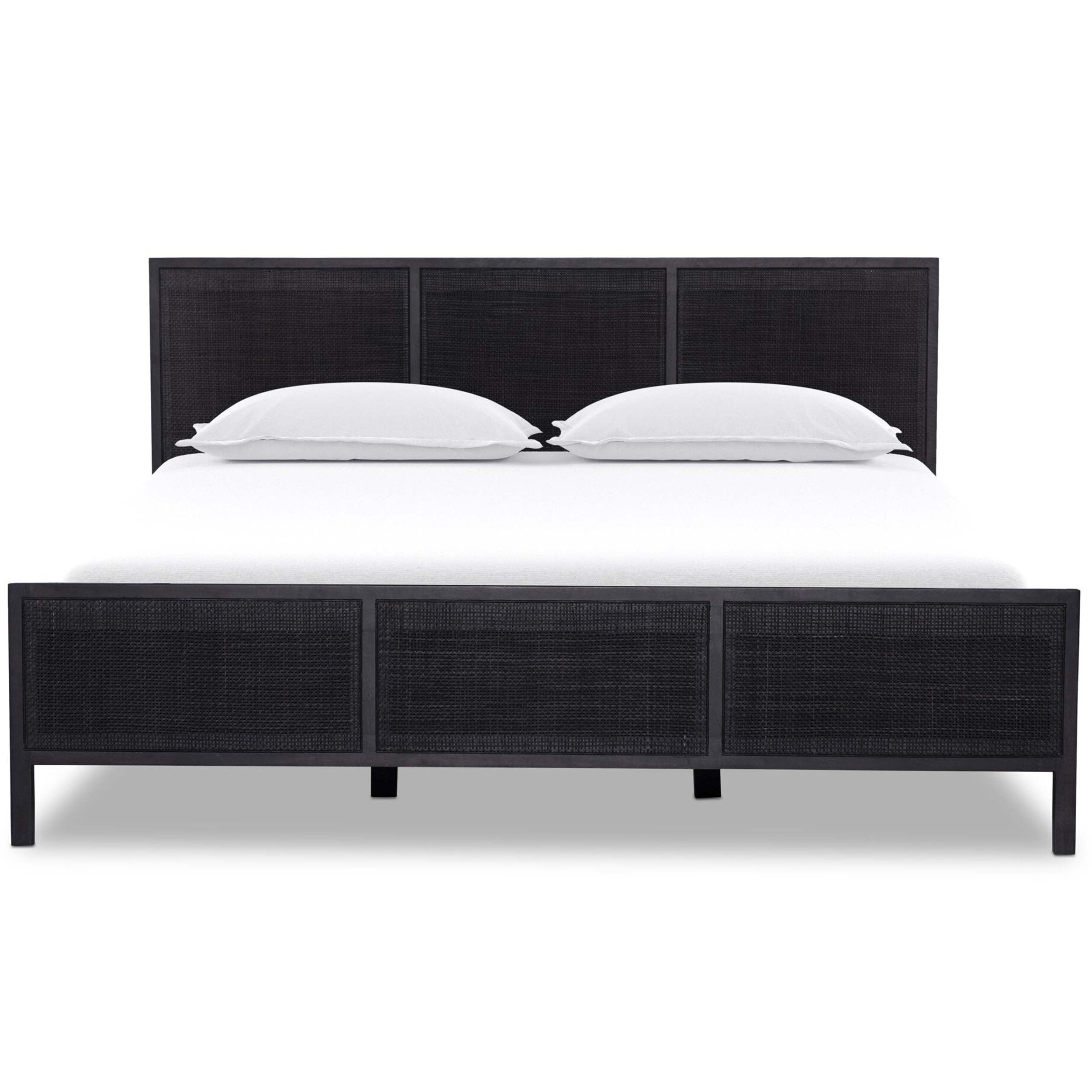 Sydney Bed, Black Wash/Black Cane