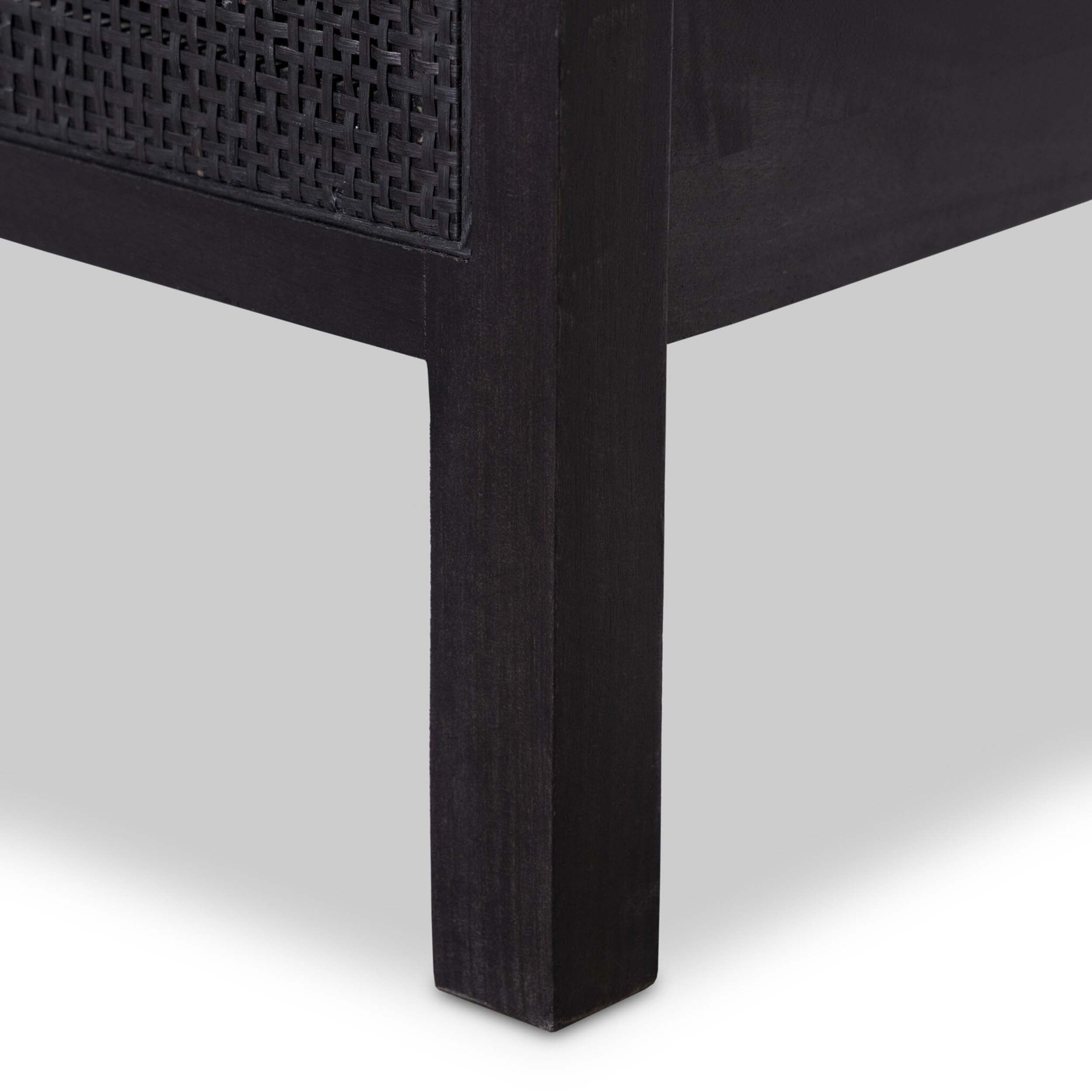 Sydney Bed, Black Wash/Black Cane