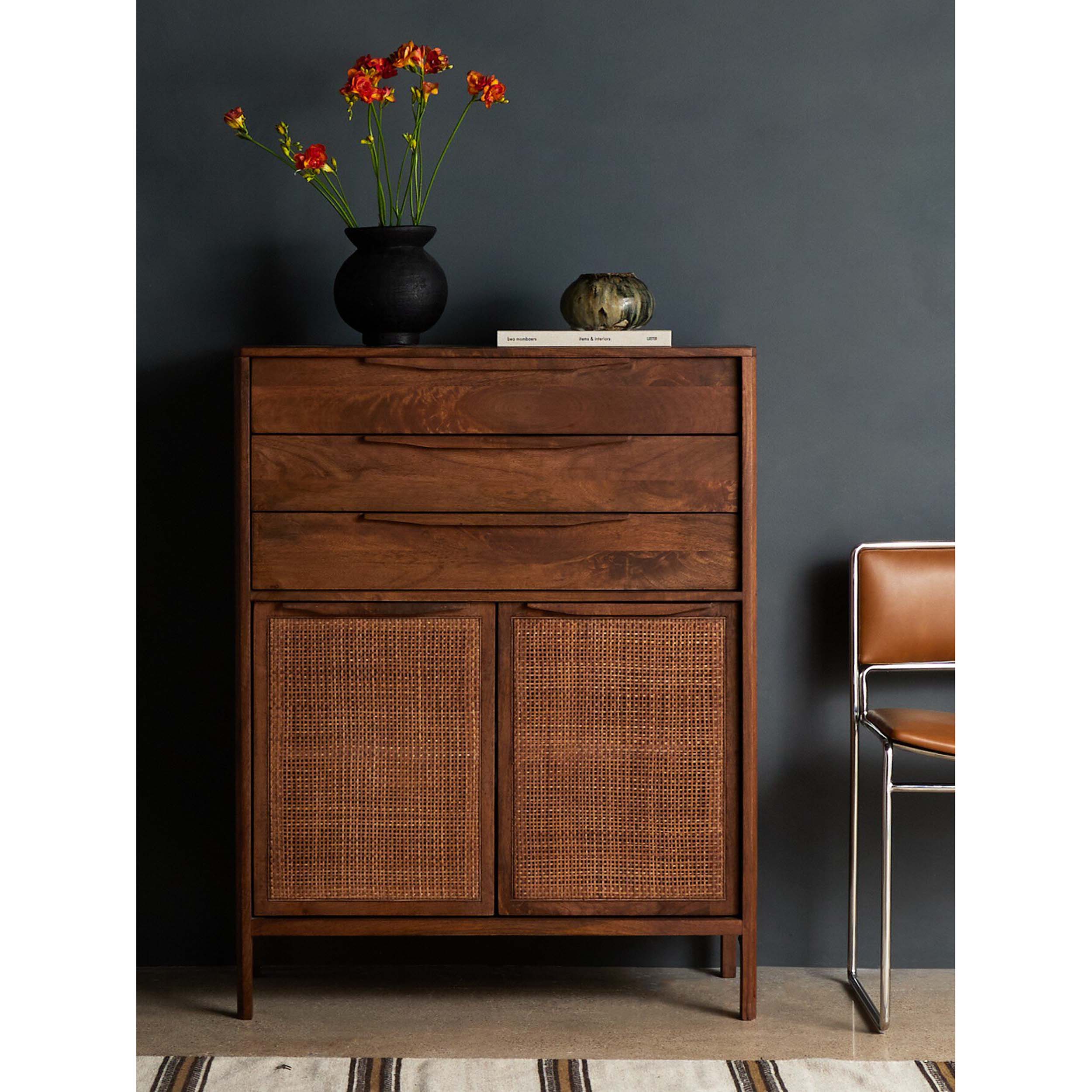 Sydney Tall Dresser, Brown Wash