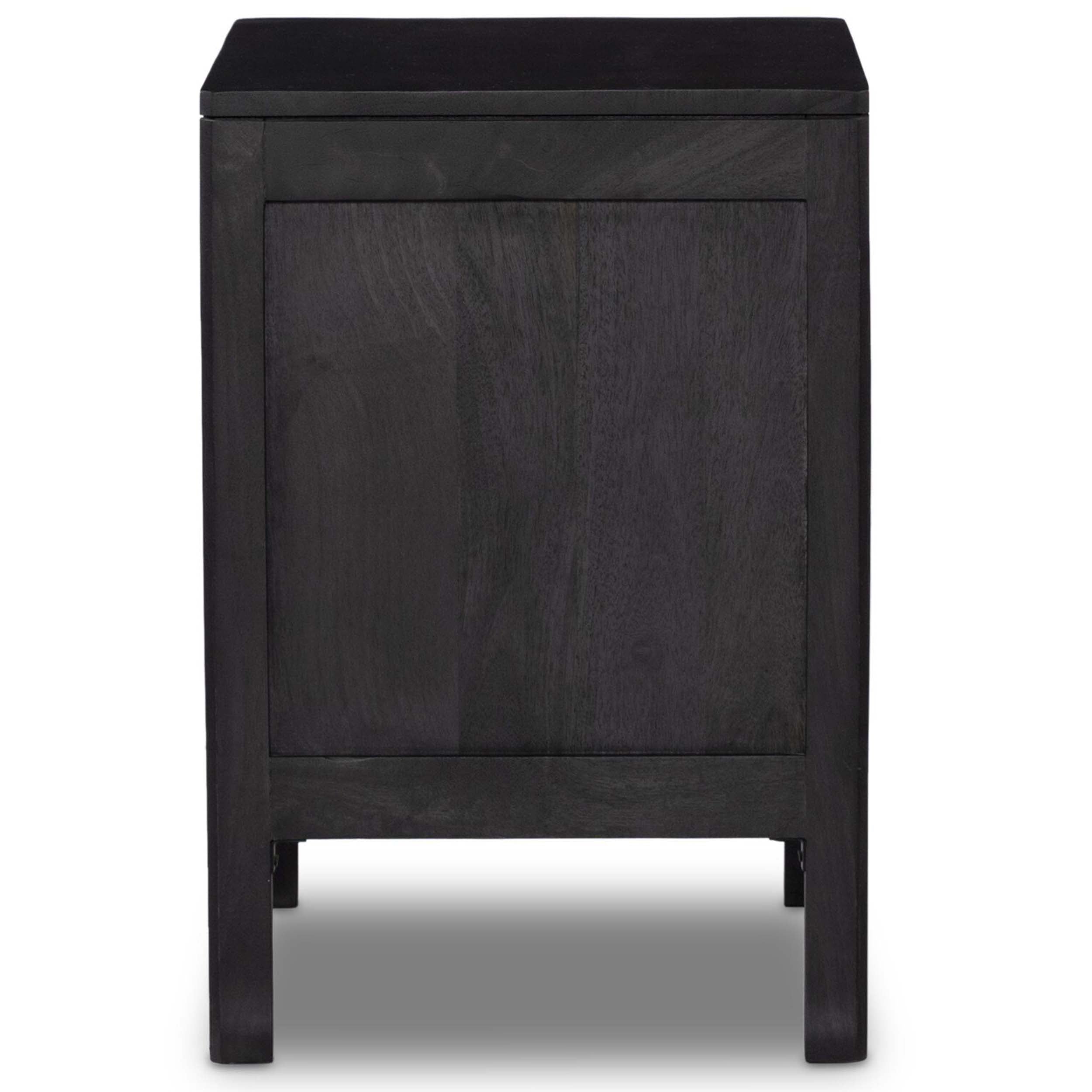 Sydney Nightstand, Black Wash/Black Cane