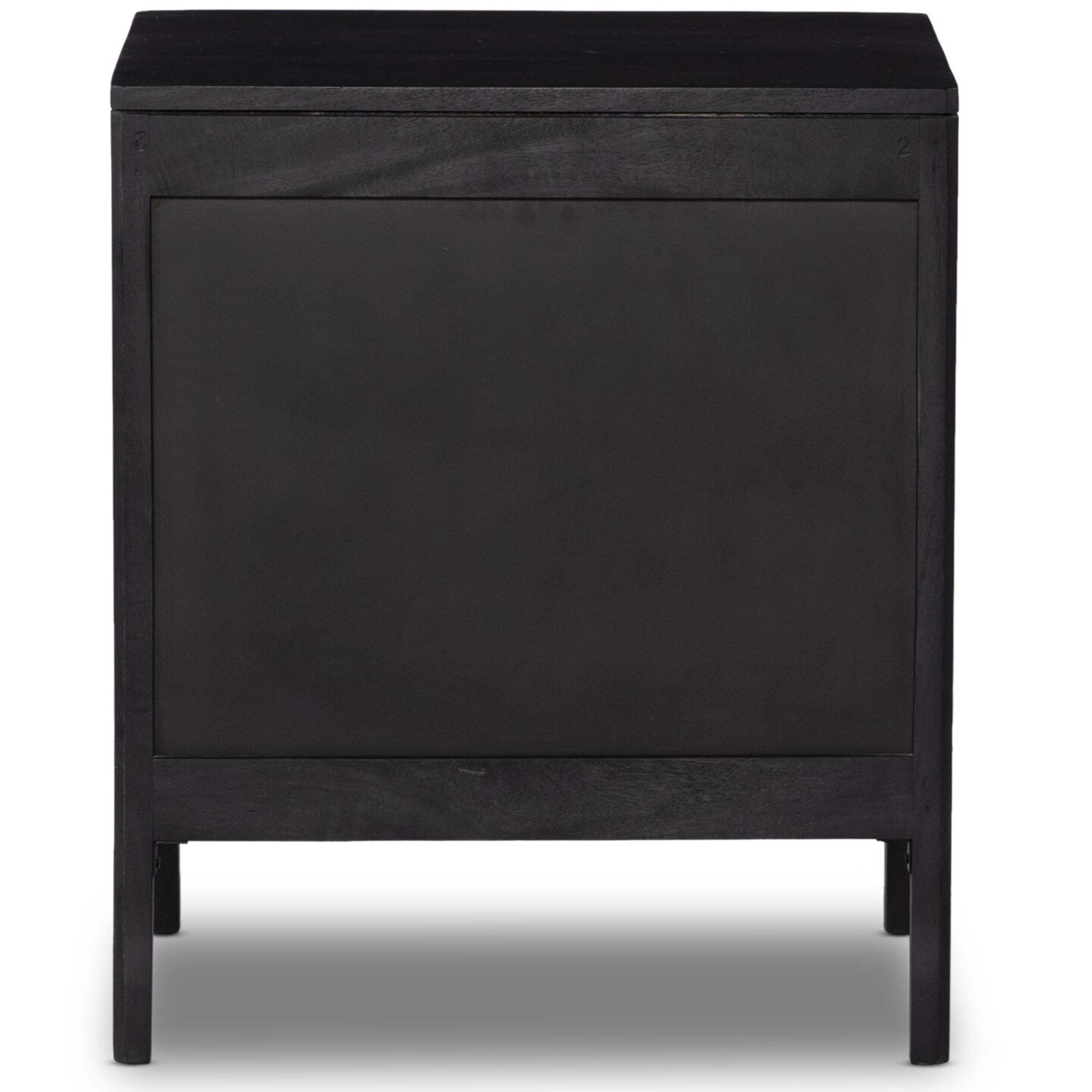 Sydney Nightstand, Black Wash/Black Cane