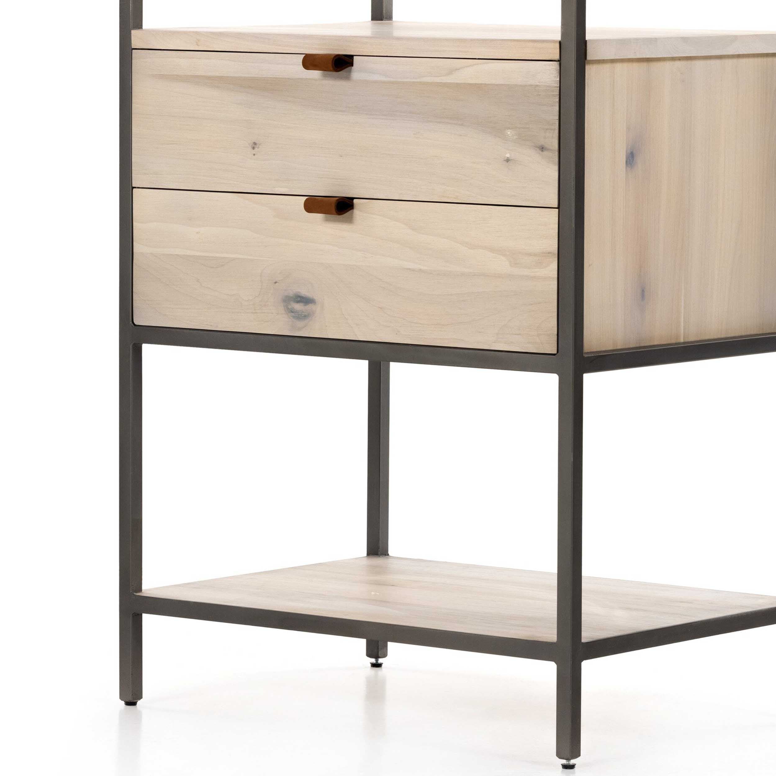 Trey Bookshelf, Natural Iron/Dove Poplar