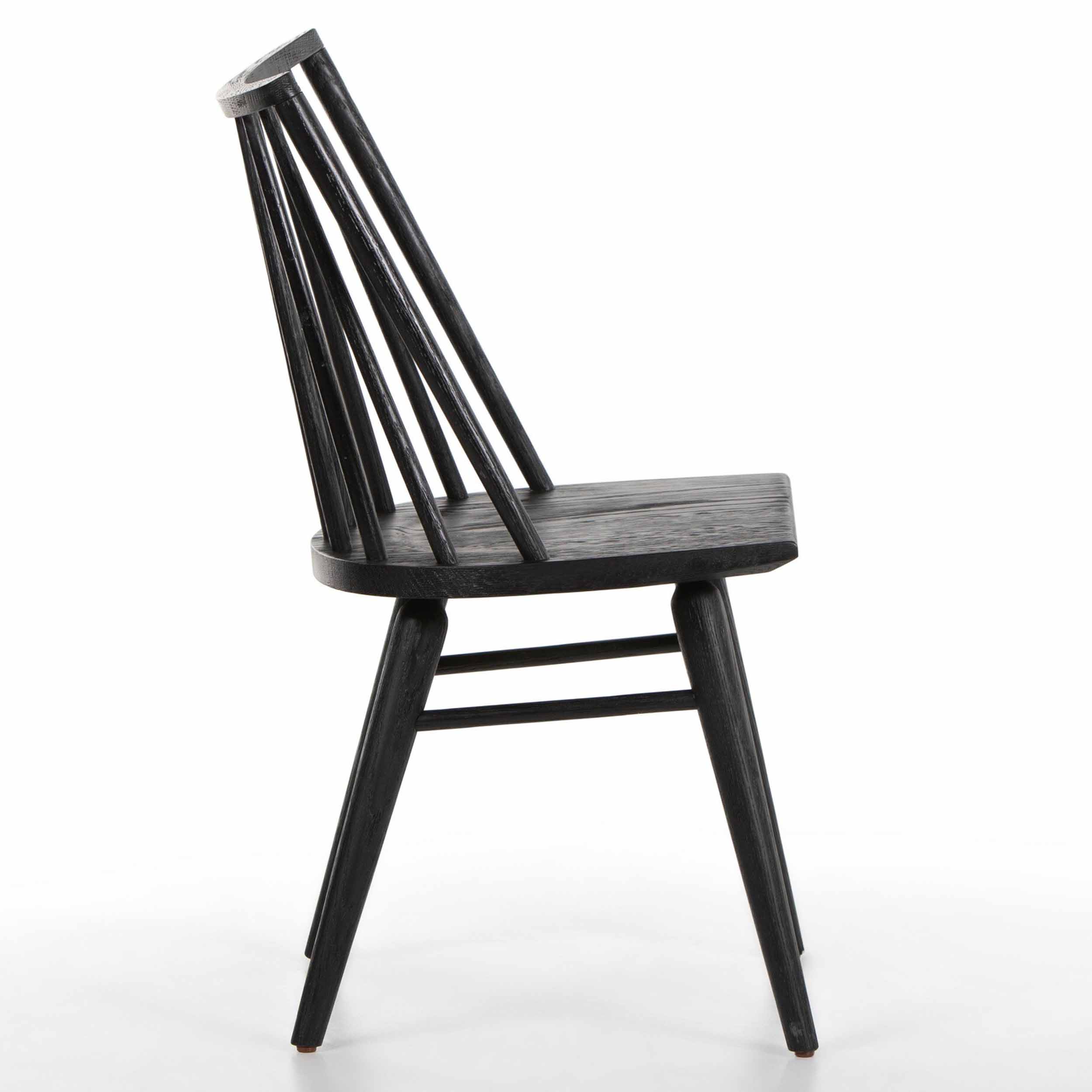 Lewis Windsor Chair, Black Oak