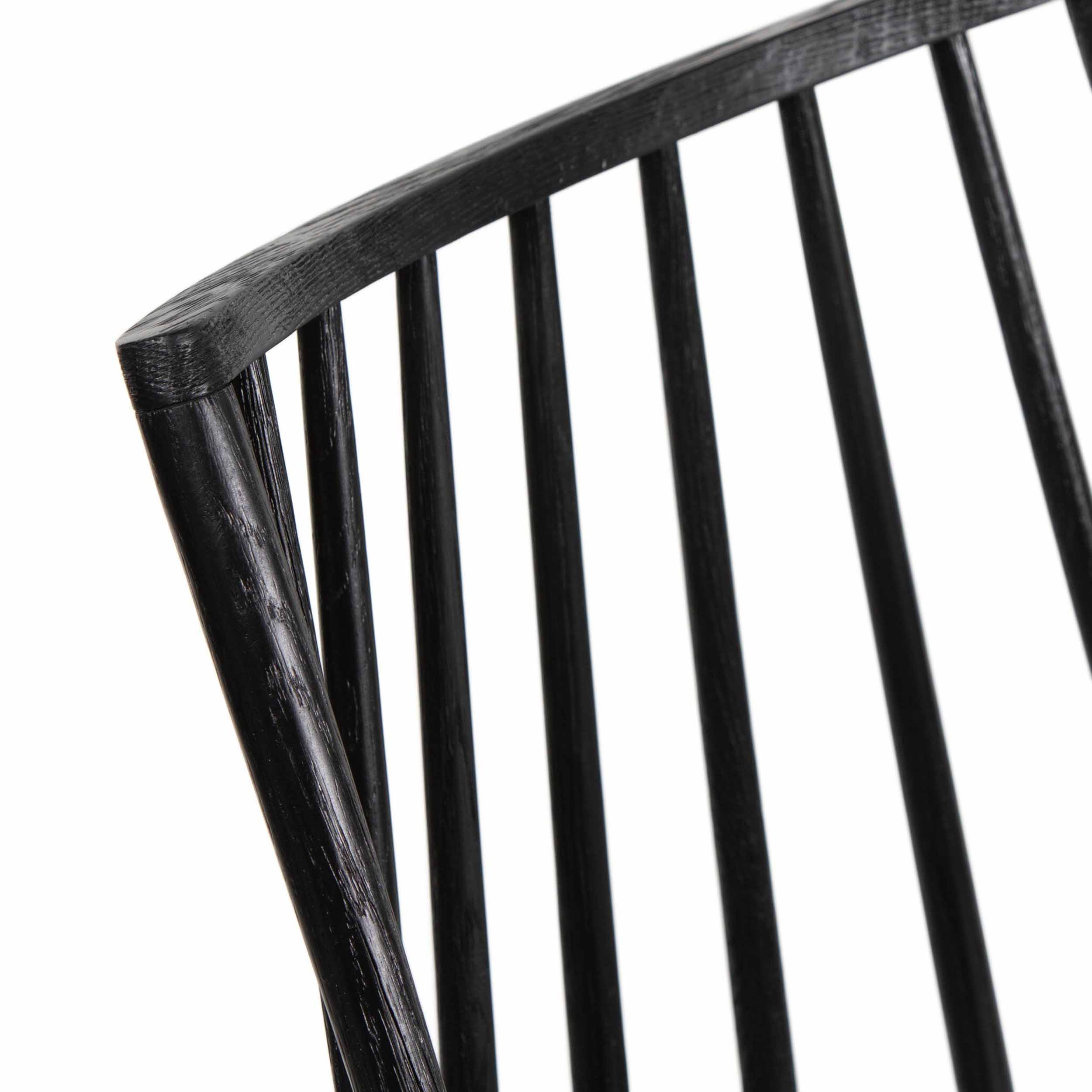Lewis Windsor Chair, Black Oak