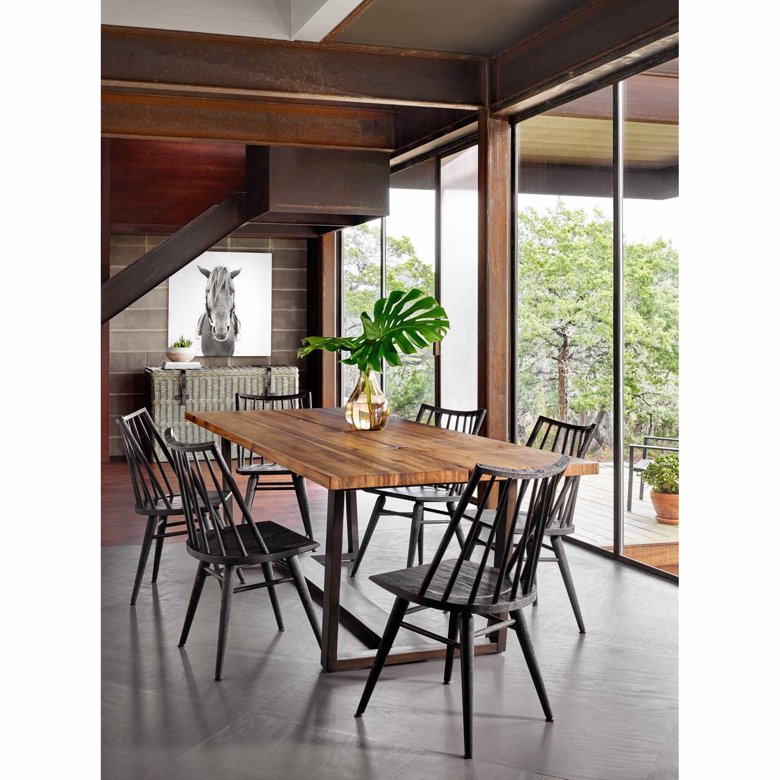 Lewis Windsor Chair, Black Oak