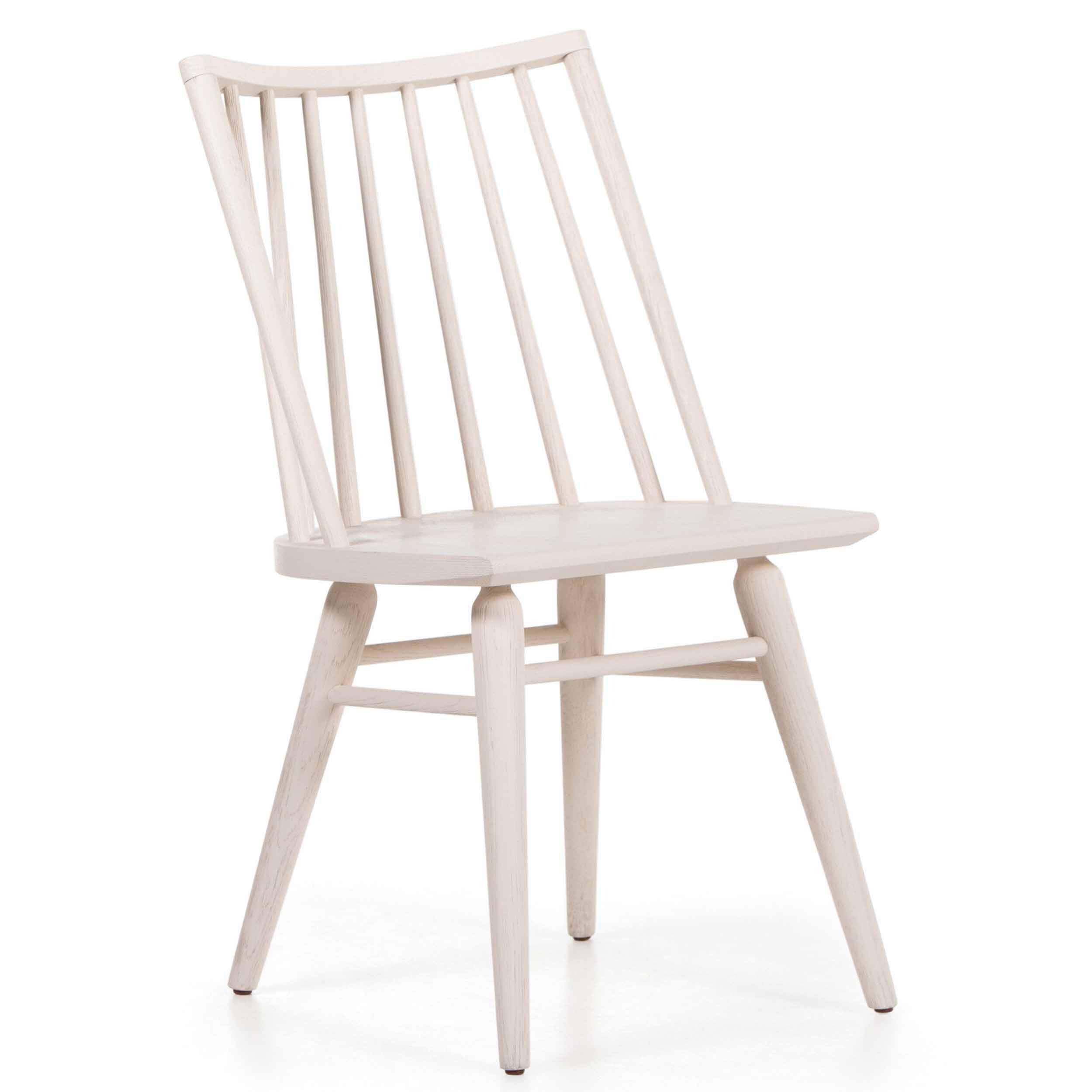 Lewis Windsor Chair, Off White Oak Solid
