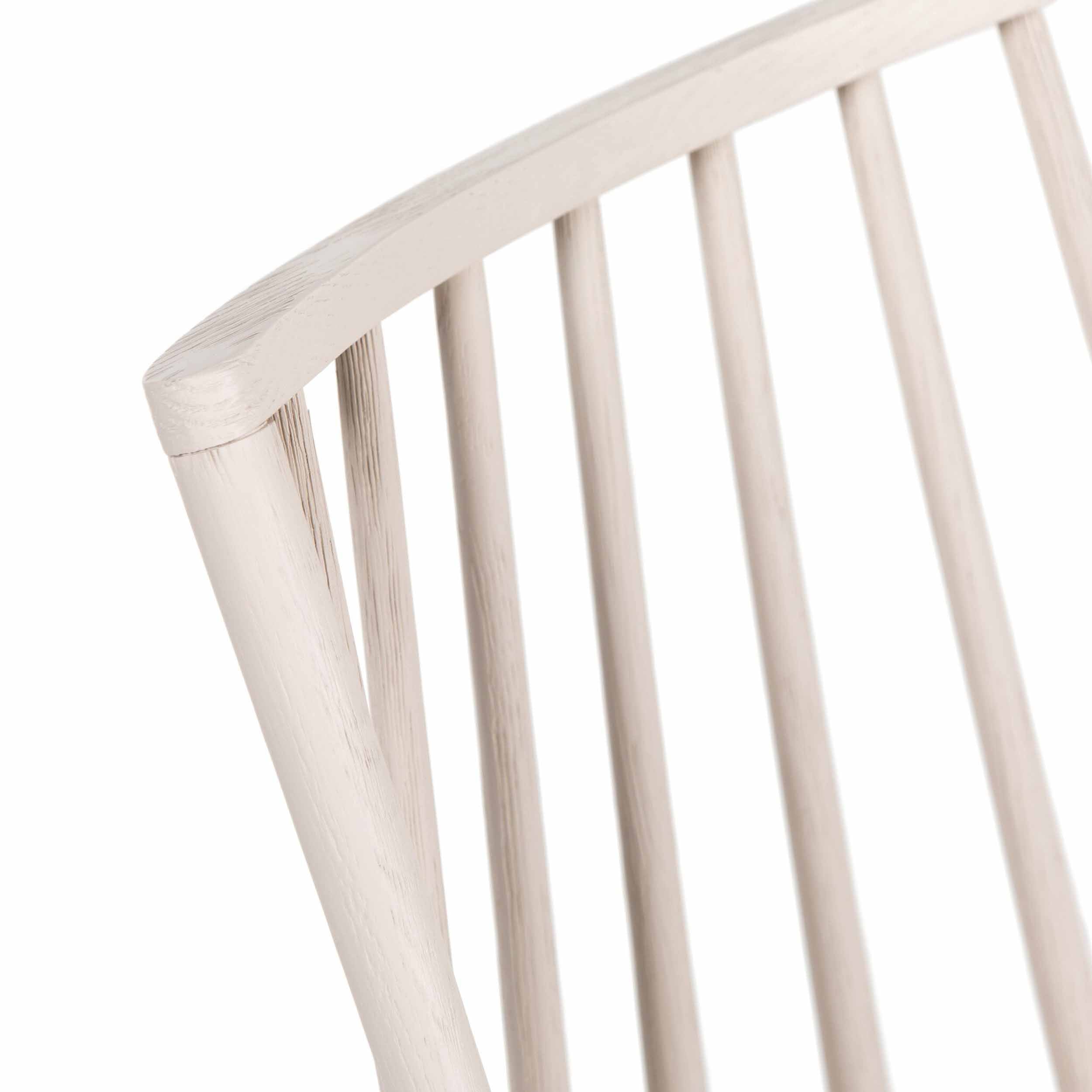 Lewis Windsor Chair, Off White Oak Solid