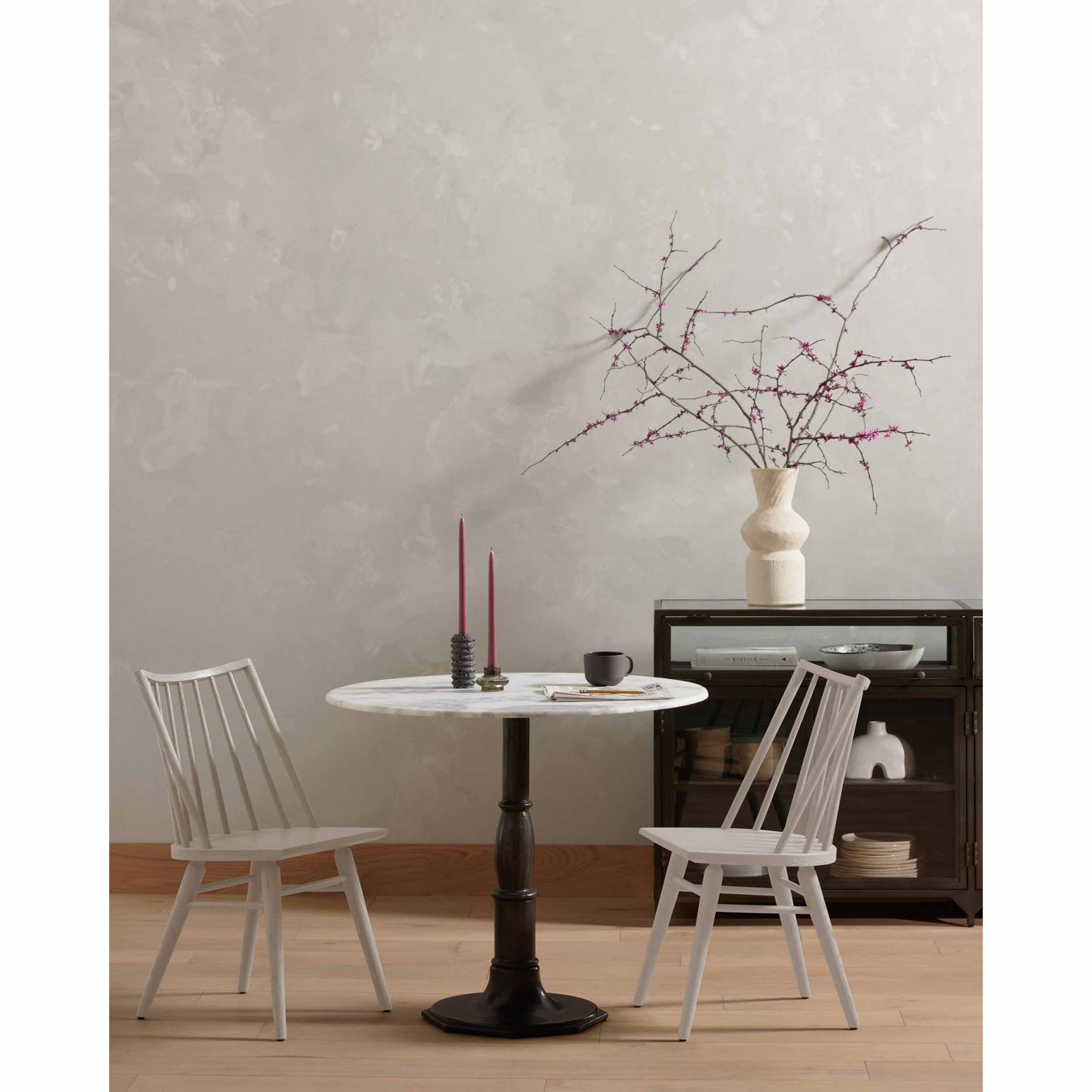 Lewis Windsor Chair, Off White Oak Solid