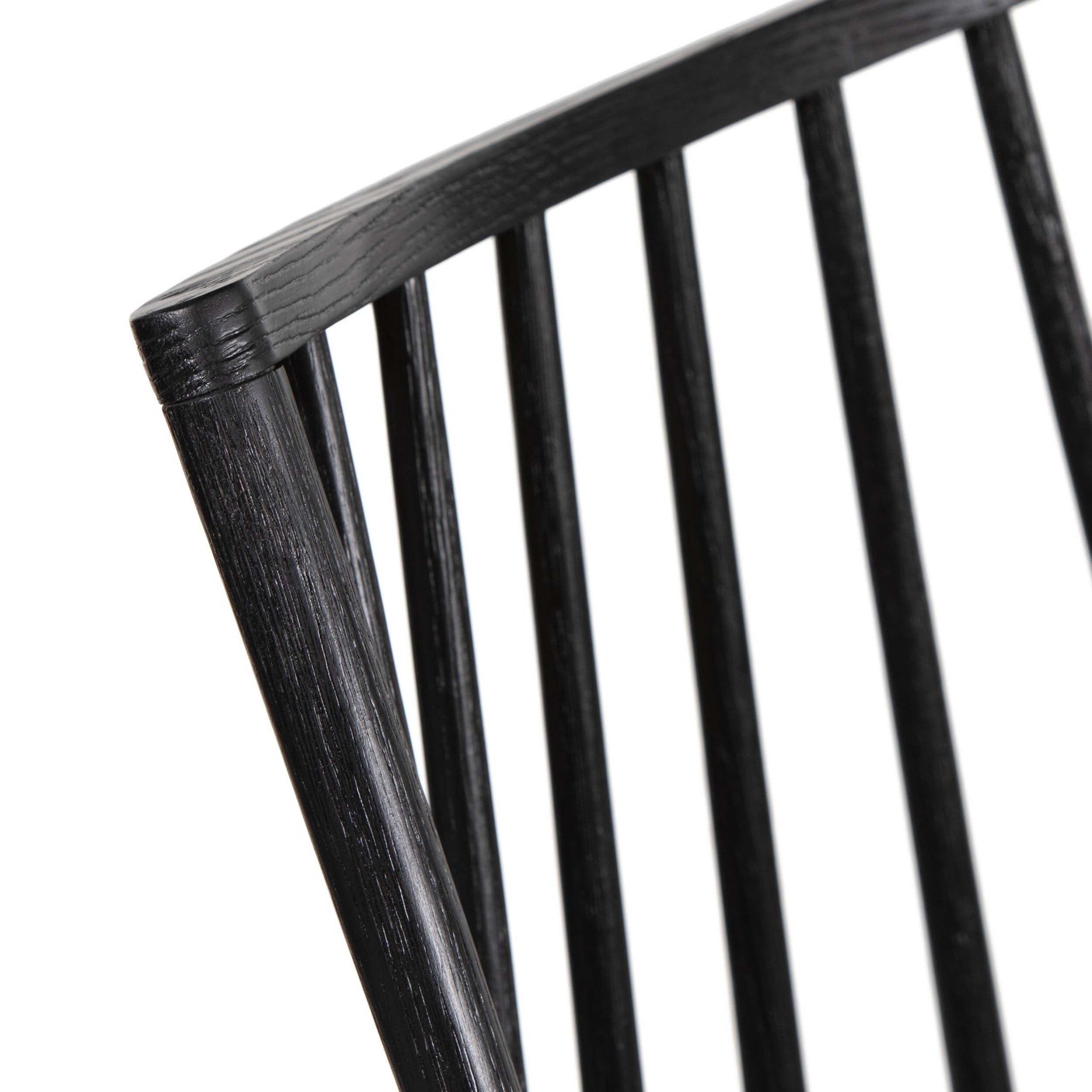 Lewis Windsor Bar + Counter Stool, Black Oak