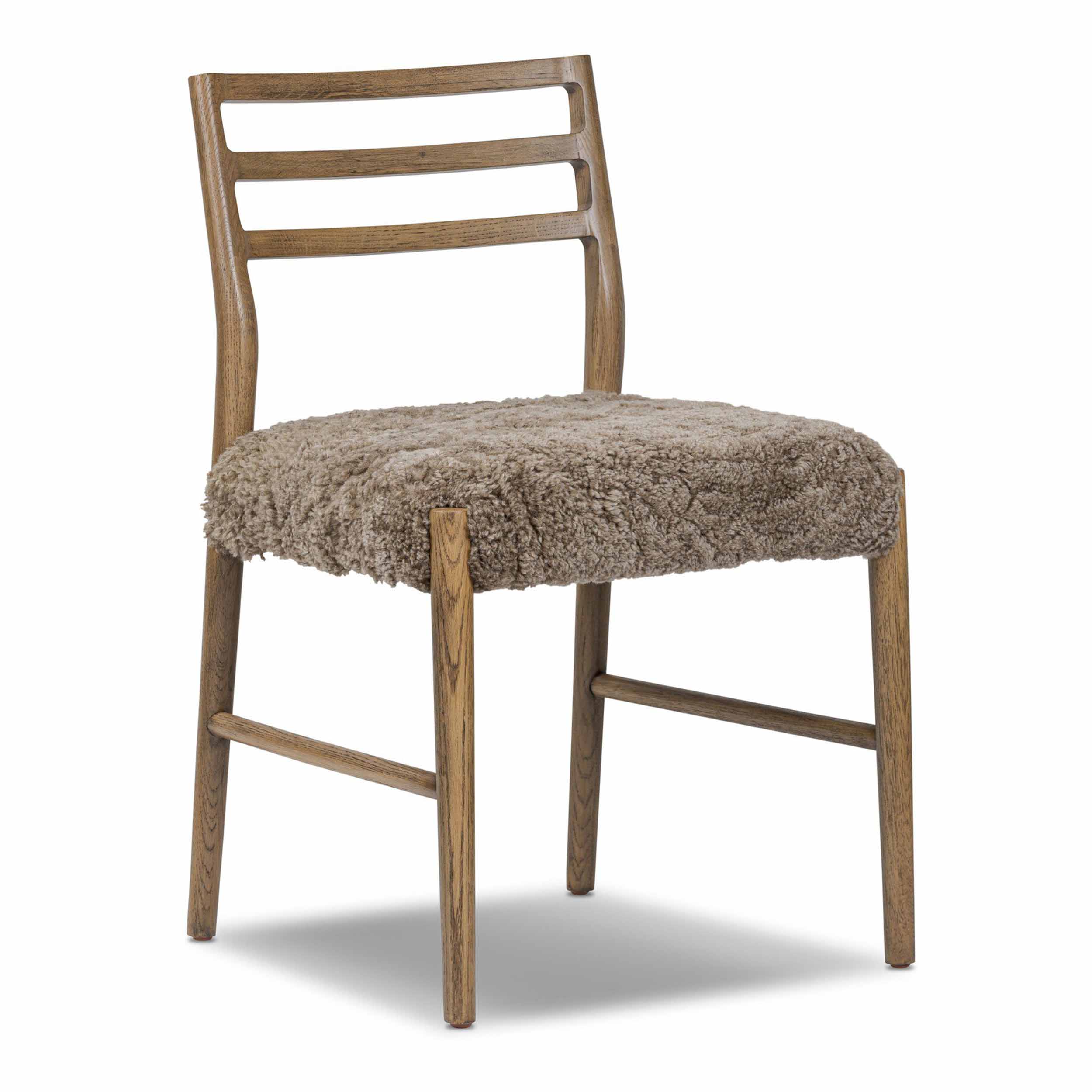 Glenmore Dining Chair, Taupe Shearling, 107654-026