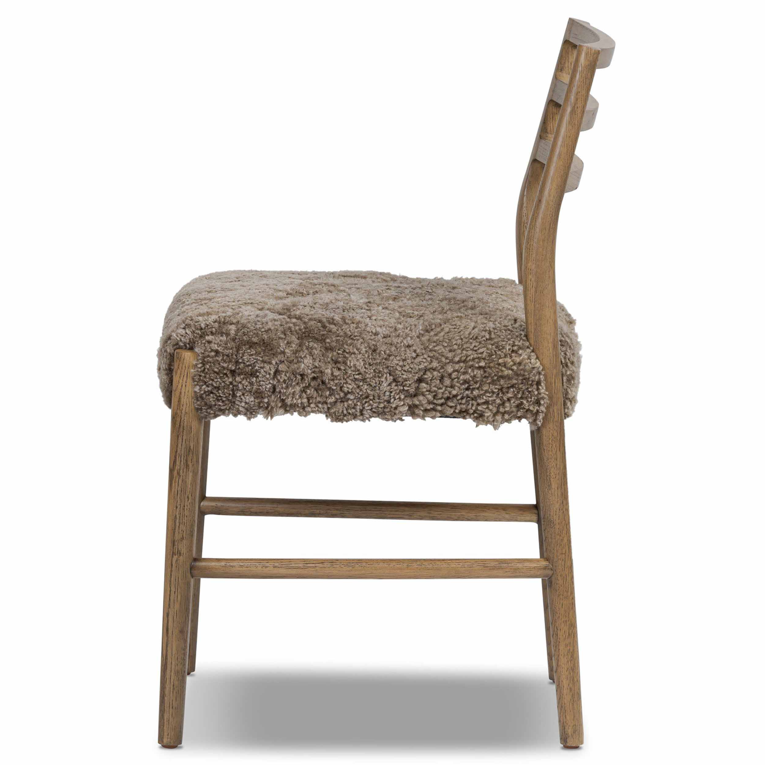 Glenmore Dining Chair, Taupe Shearling, 107654-026