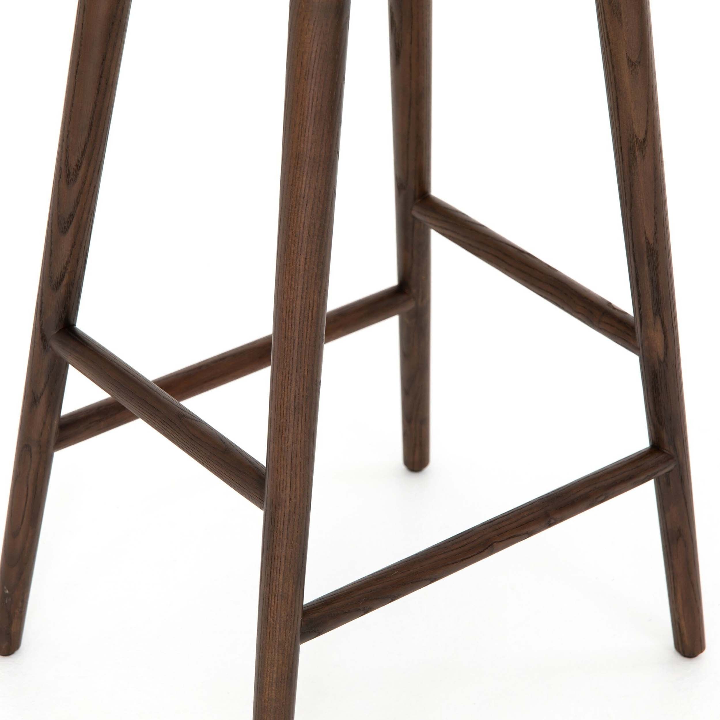 Union Bar + Counter Stool, Distressed Black, Warm Parawood