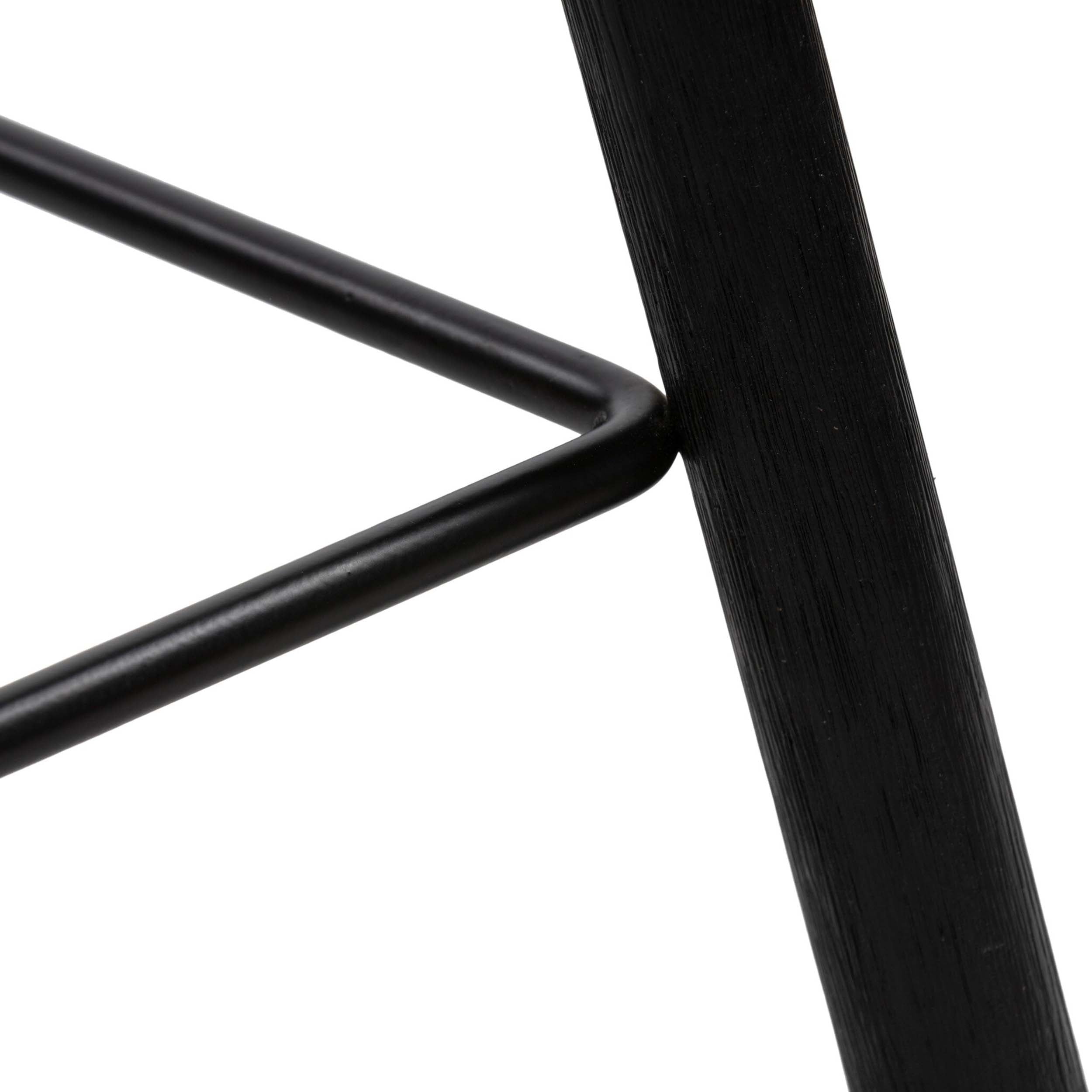 Barrett Bar + Counter Stool, Matte Black Parawood
