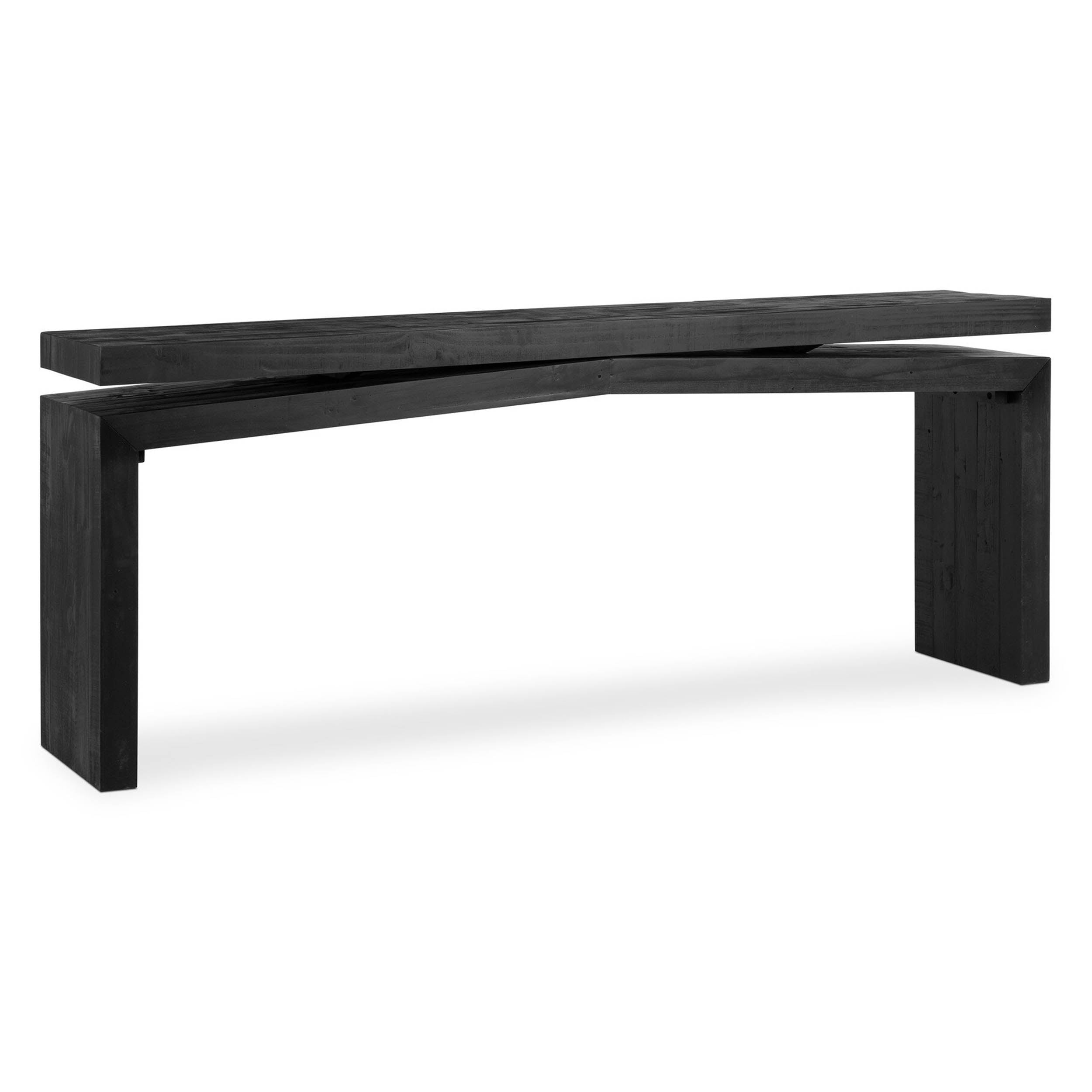 Matthes Console Table - 79", Aged Black Pine