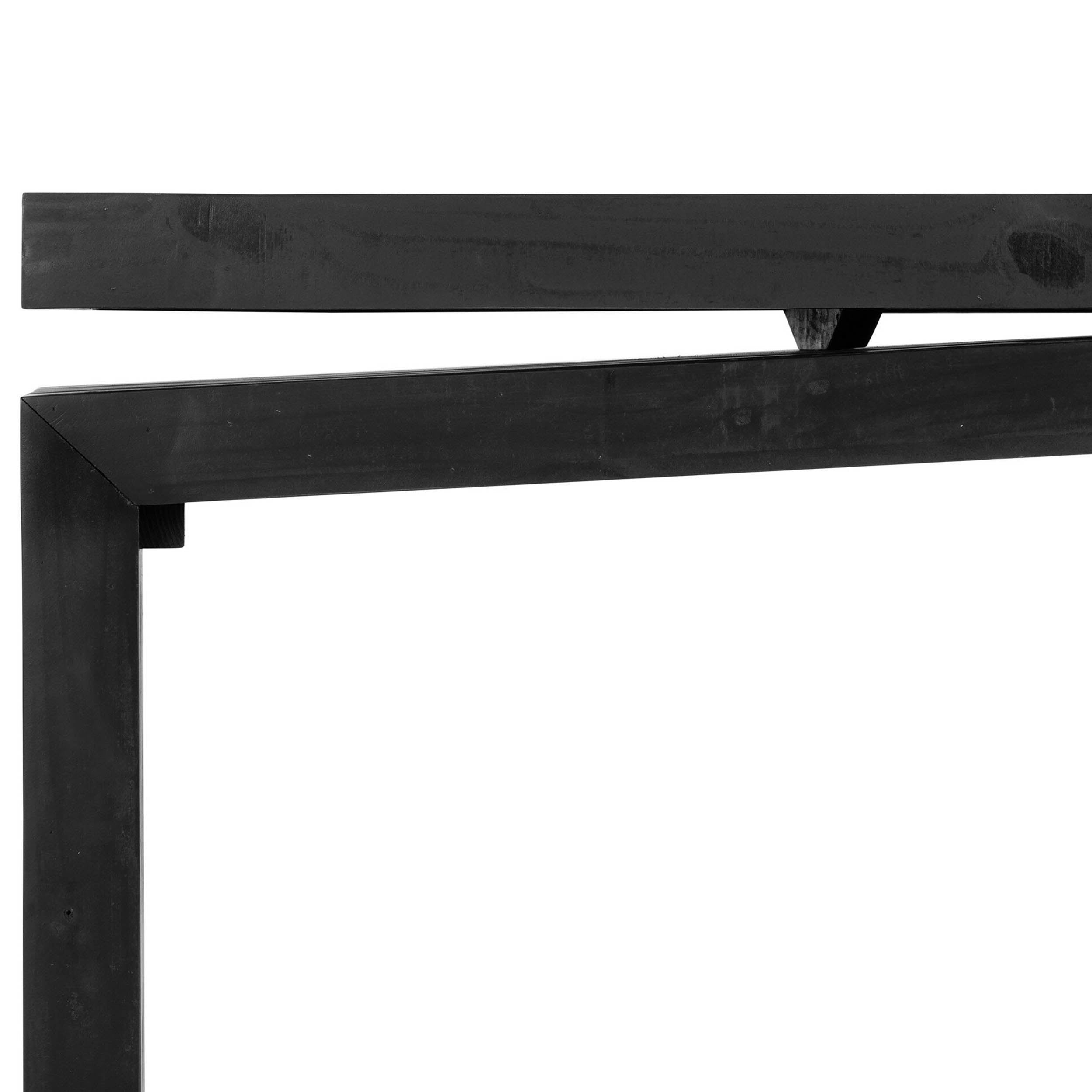 Matthes Console Table - 79", Aged Black Pine