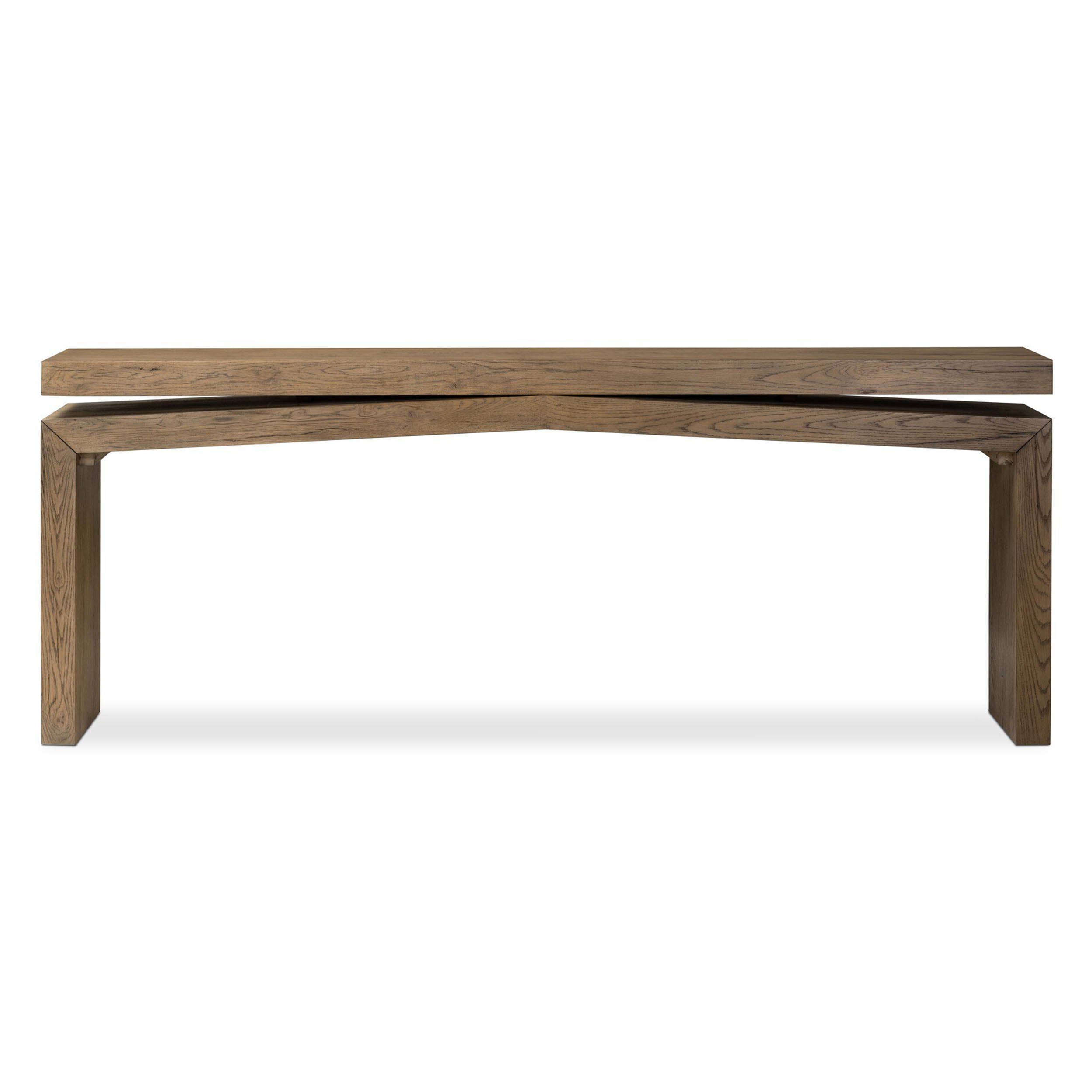 Matthes Console Table - 79", Rustic Grey Veneer