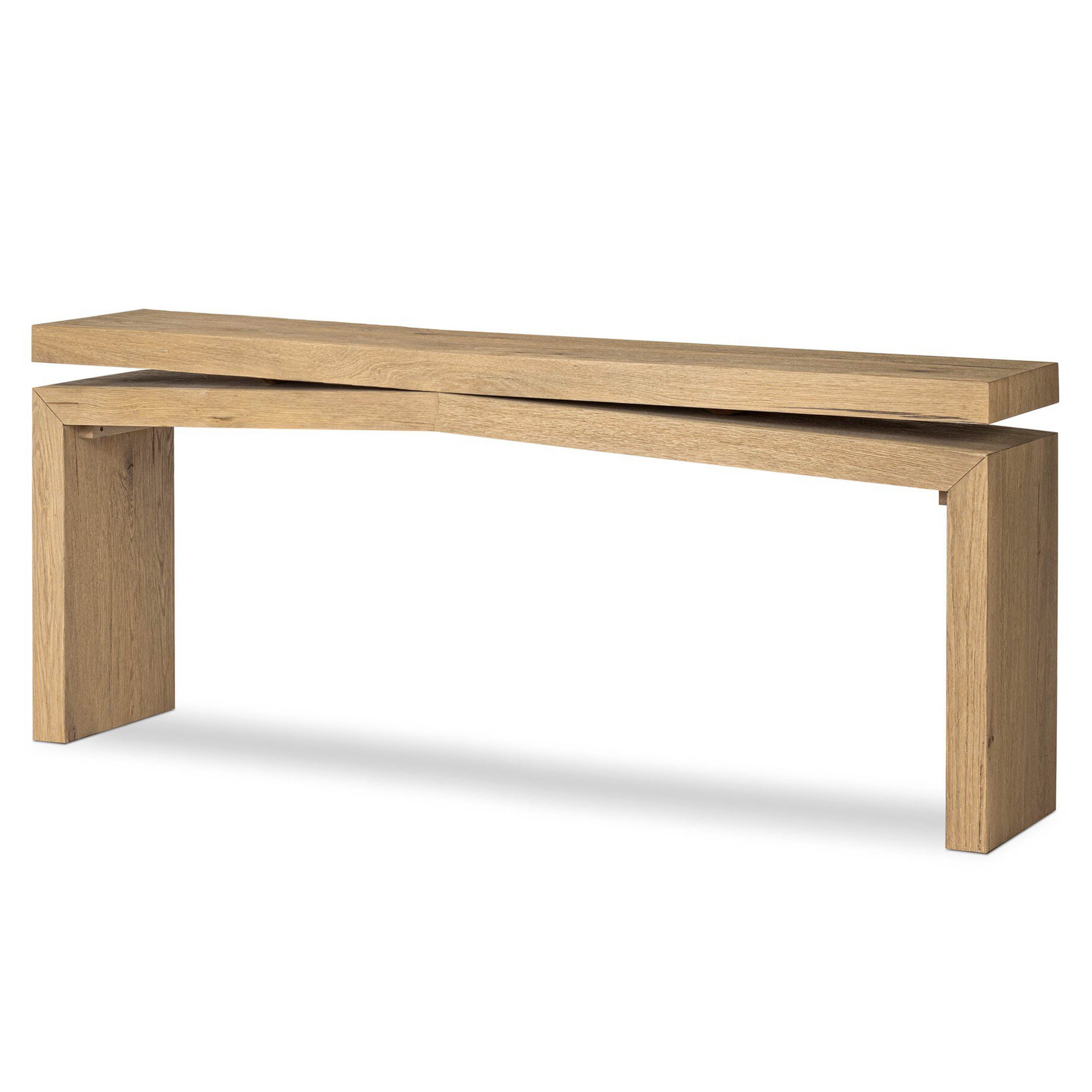 Matthes Console Table - 79", Worn Oak Veneer