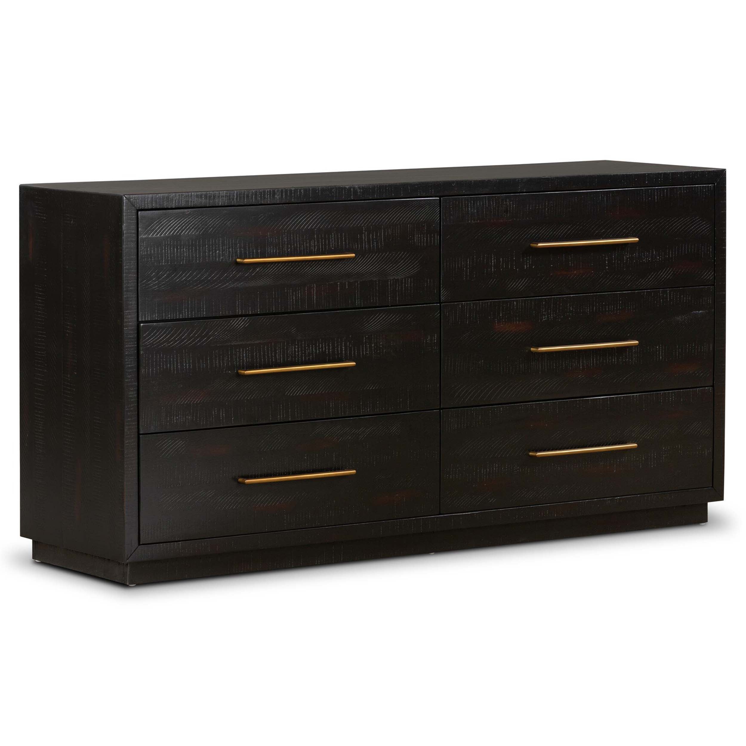 Suki 6 Drawer Dresser, Burnished Black