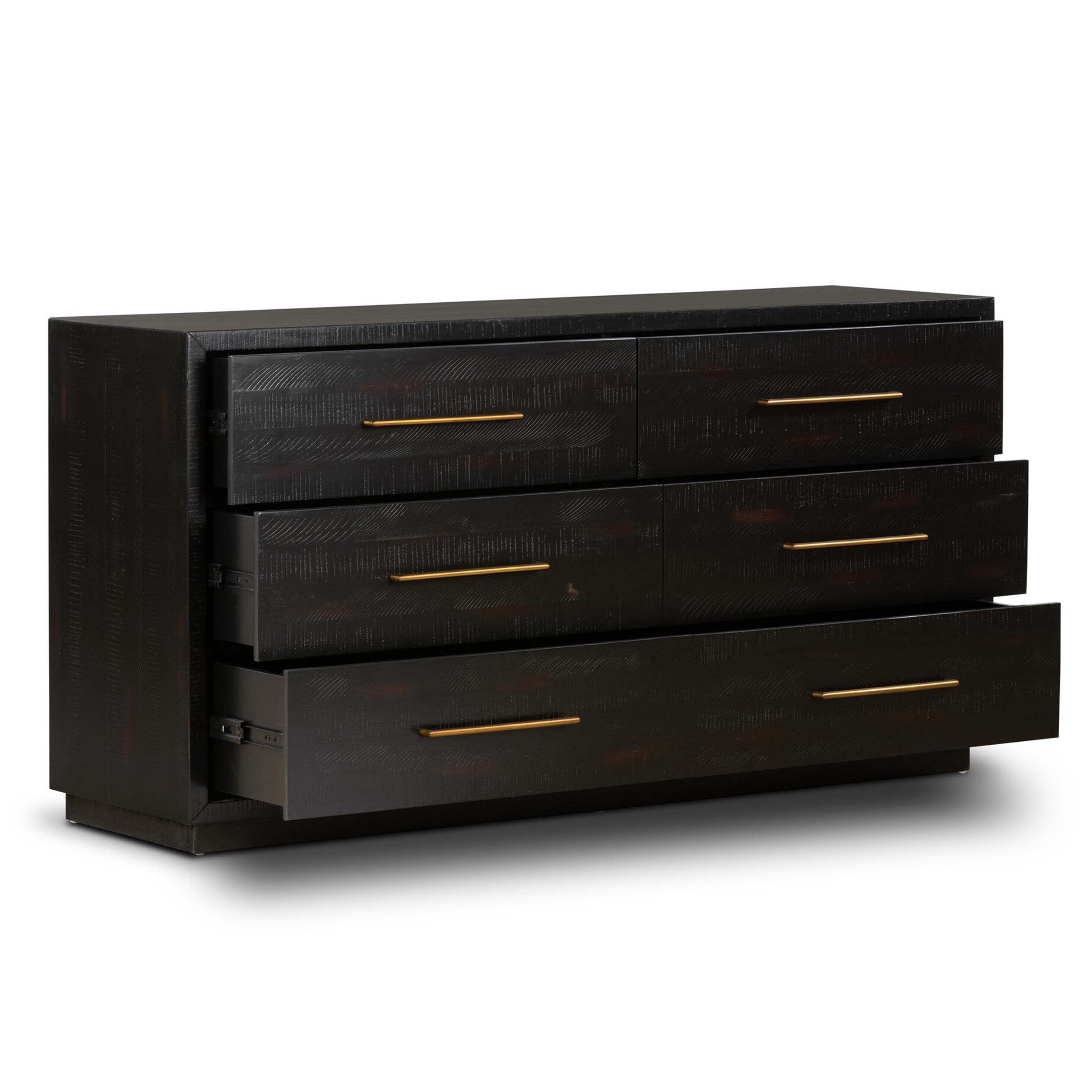 Suki 6 Drawer Dresser, Burnished Black