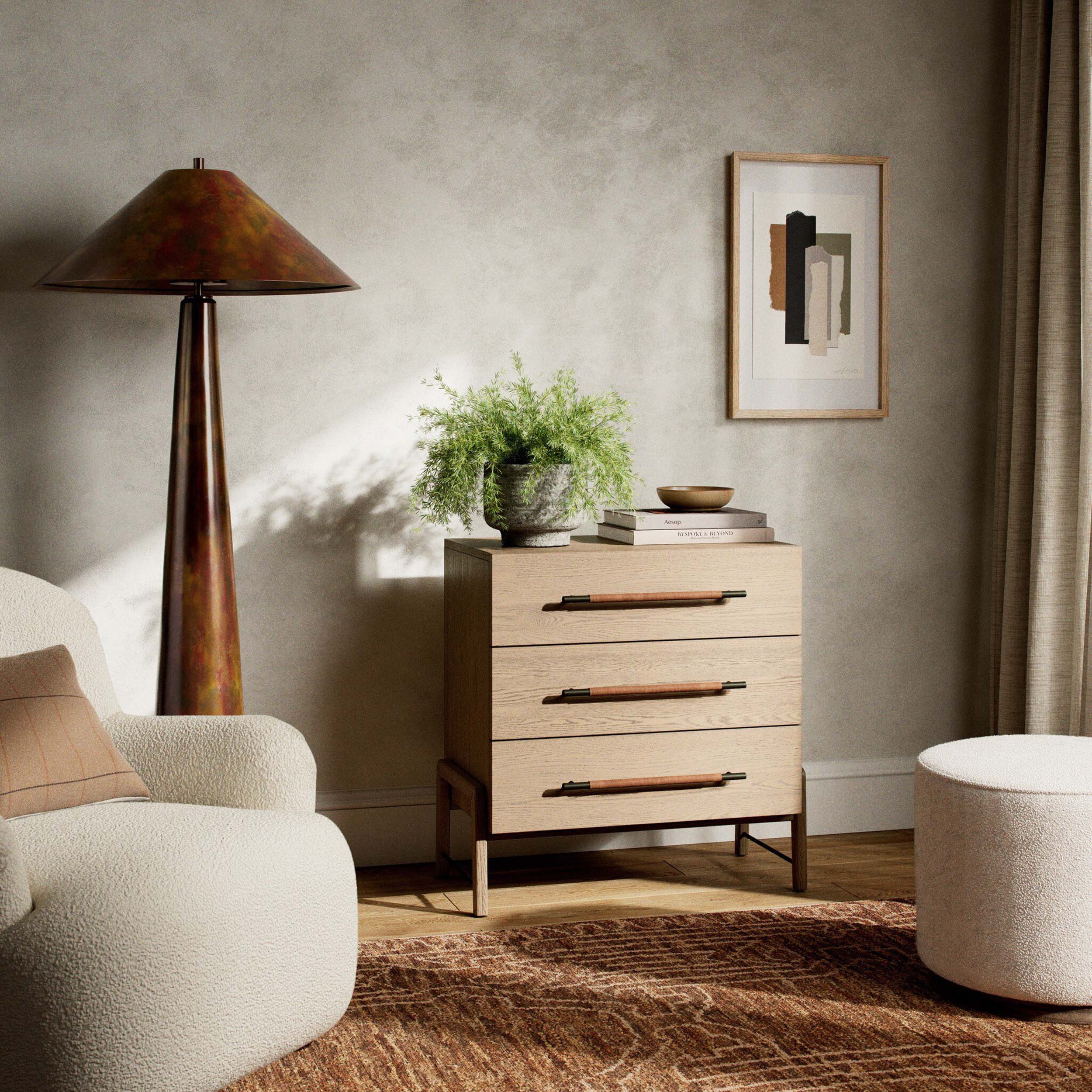 Rosedale 3 Drawer Dresser, Yucca Oak Veneer