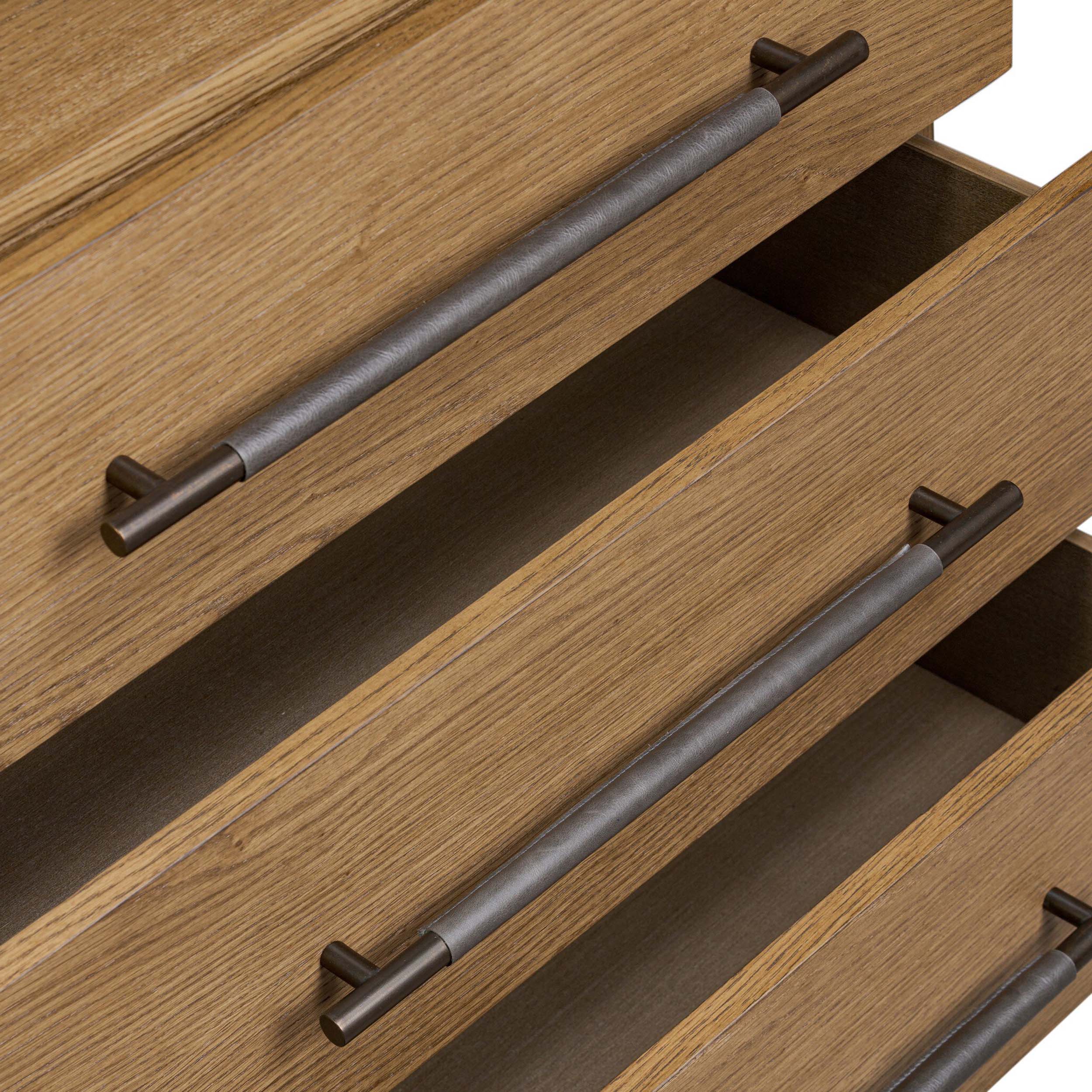 Rosedale 3 Drawer Dresser, Amber Oak Veneer