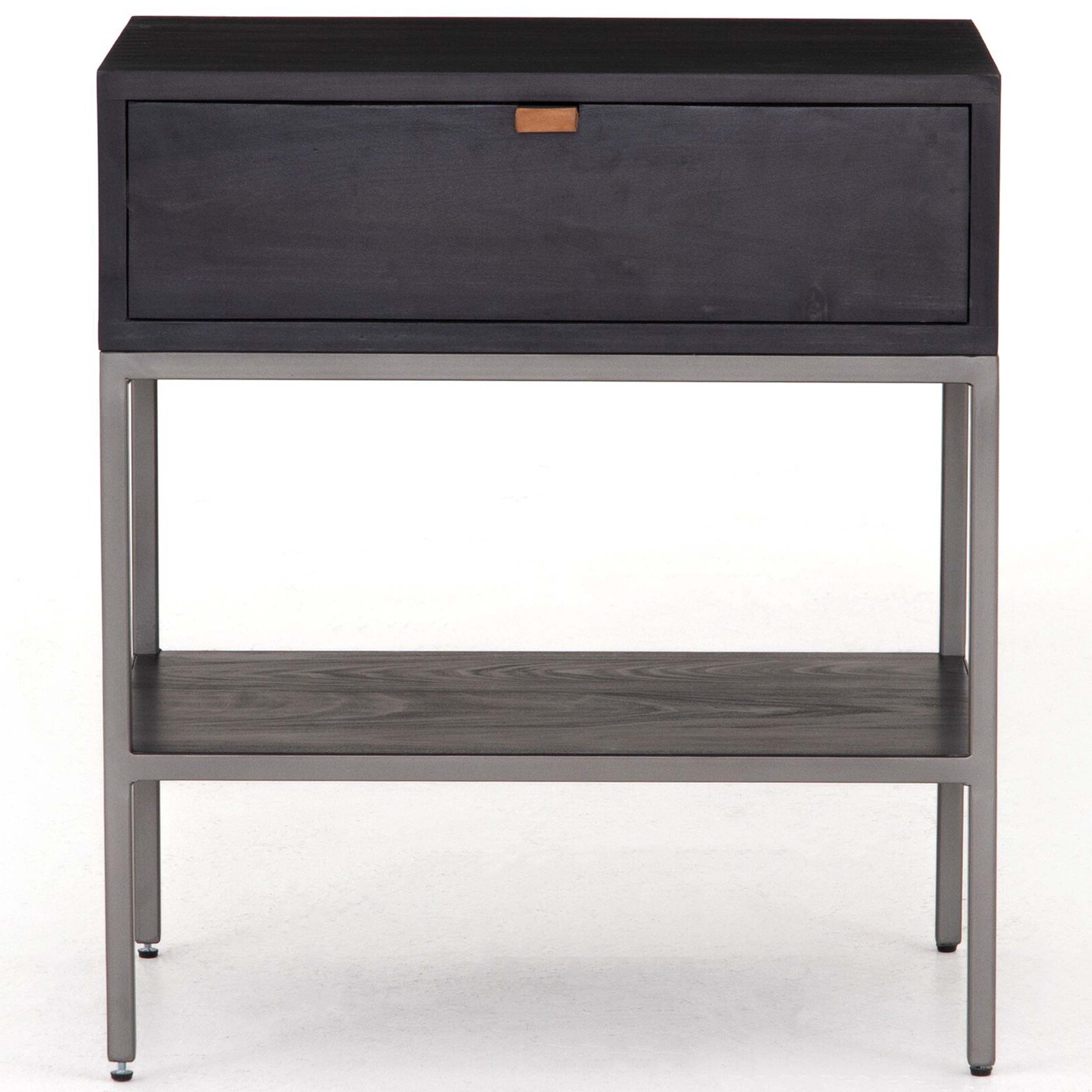 Trey Nightstand, Black Wash Poplar
