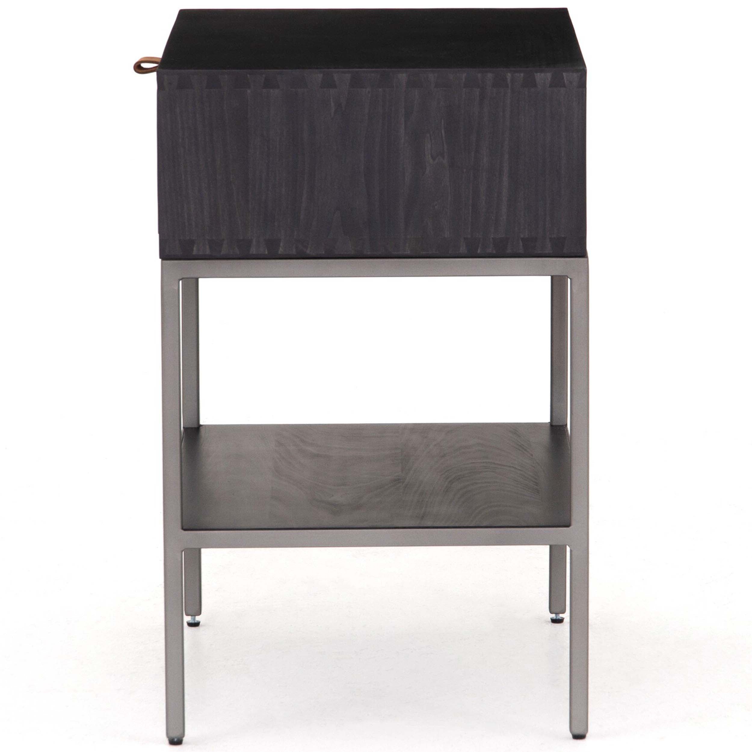 Trey Nightstand, Black Wash Poplar