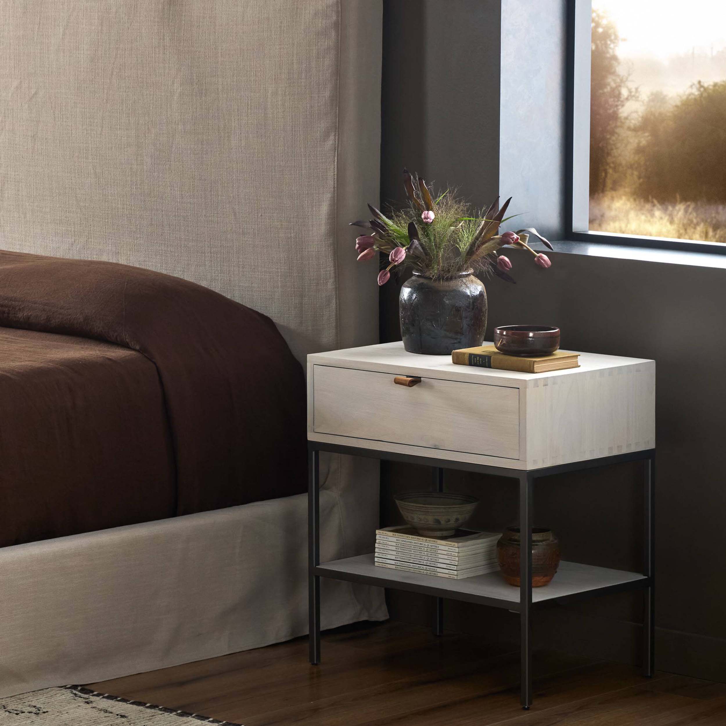 Trey Nightstand, Dove Poplar