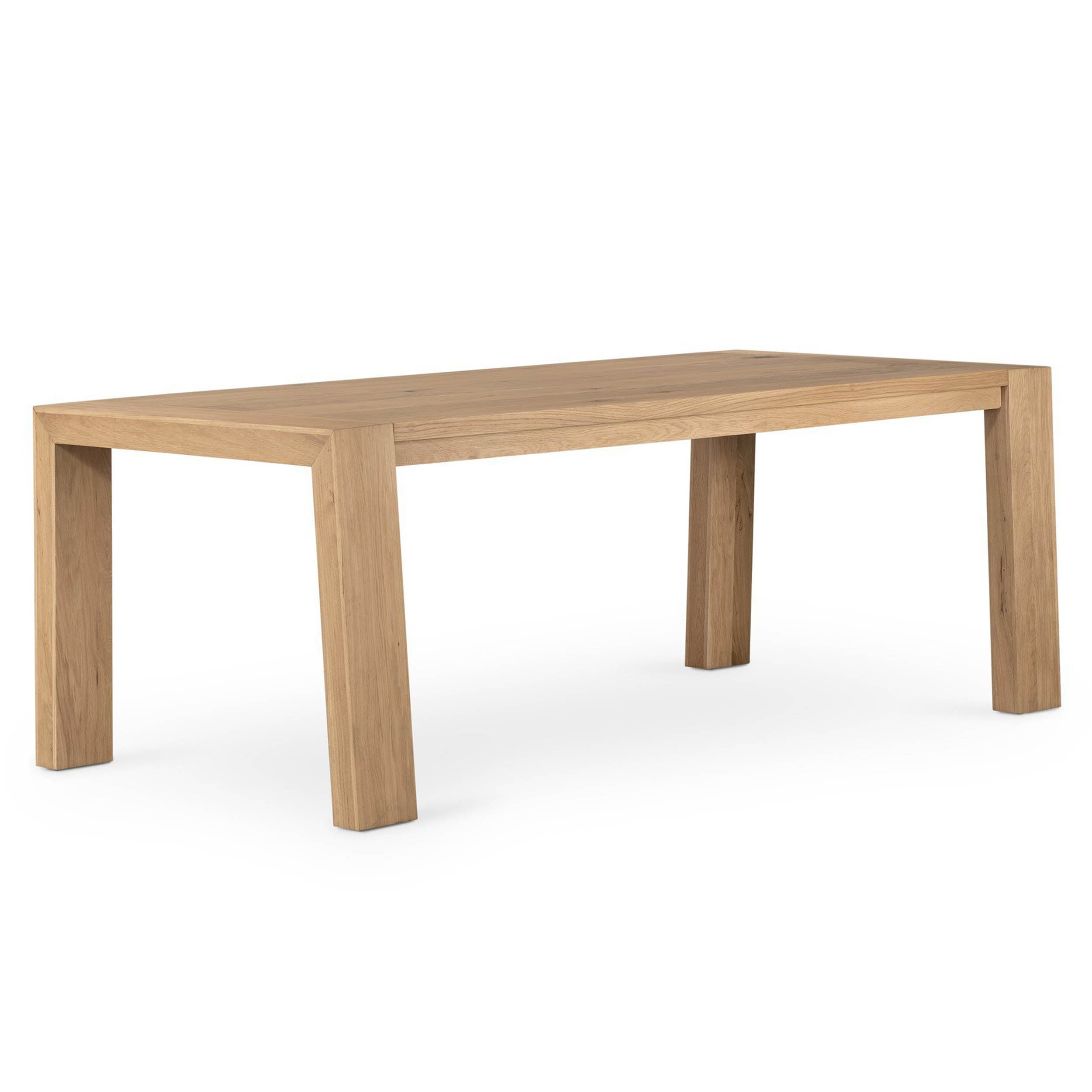 Capra Dining Table, Light Oak Resin