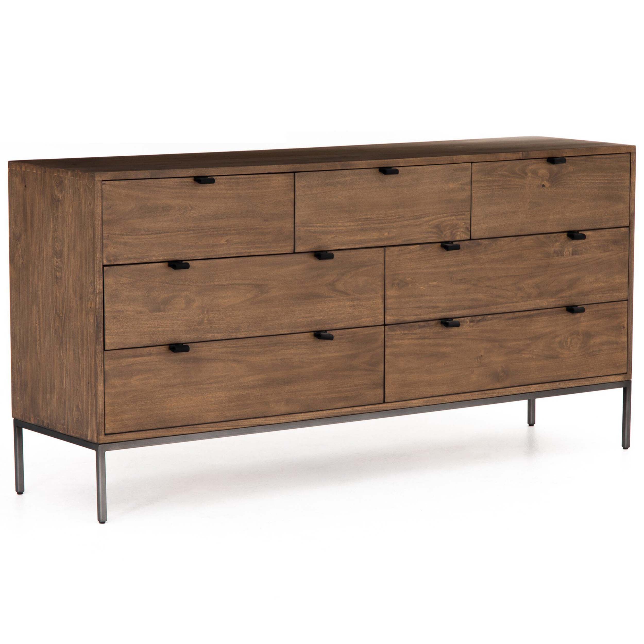 Trey 7 Drawer Dresser, Auburn Poplar