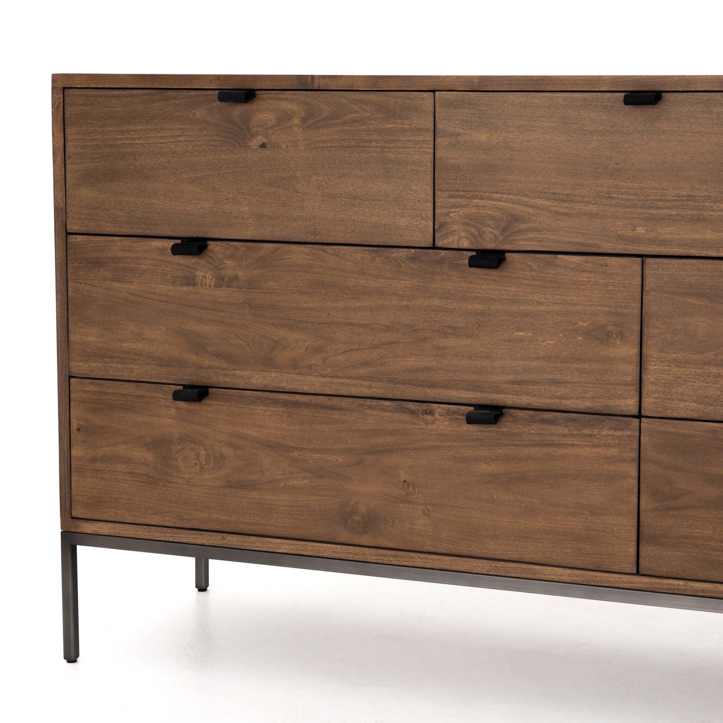 Trey 7 Drawer Dresser, Auburn Poplar